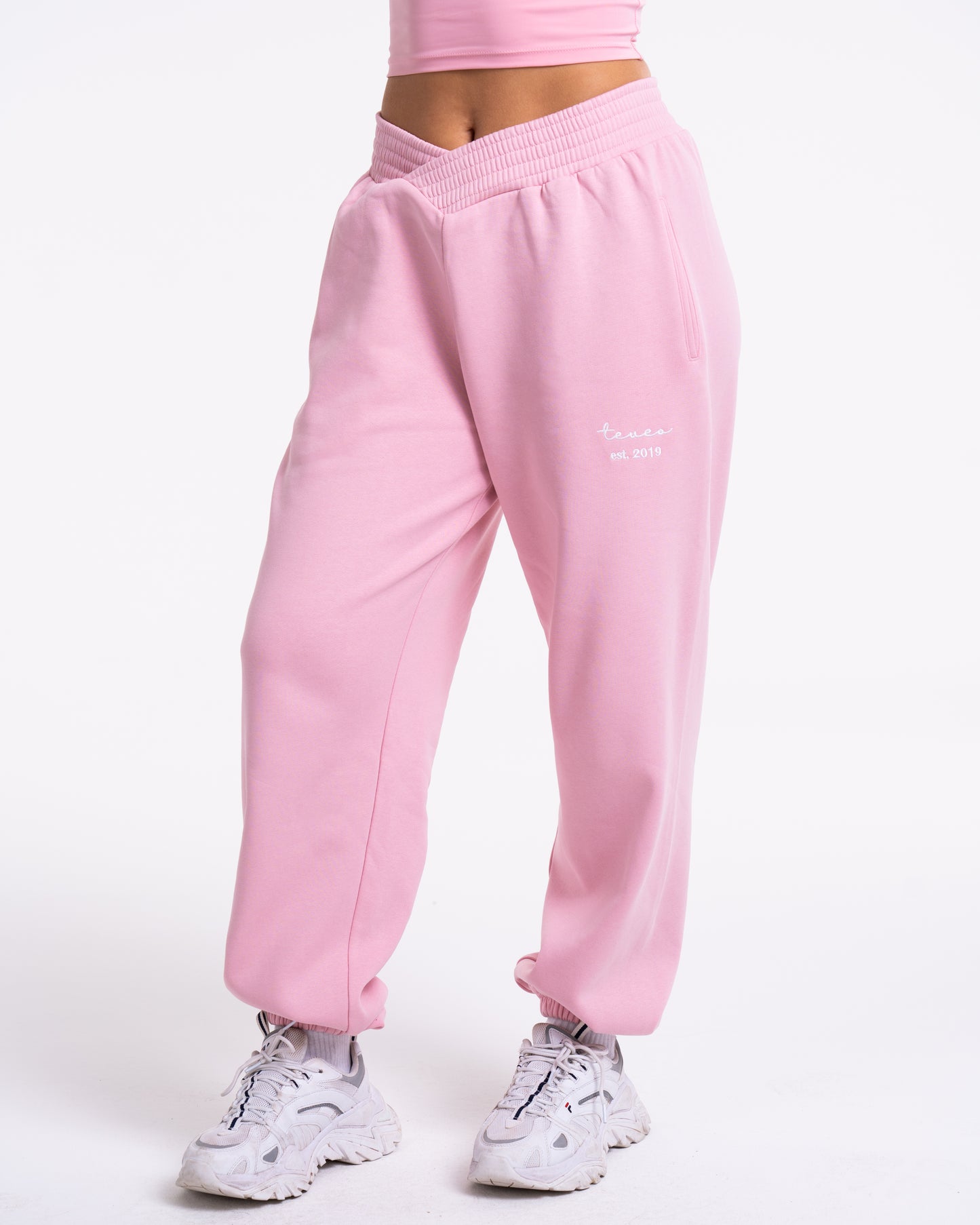 Fearless V-Shape Oversized Joggers ‘Light Pink’