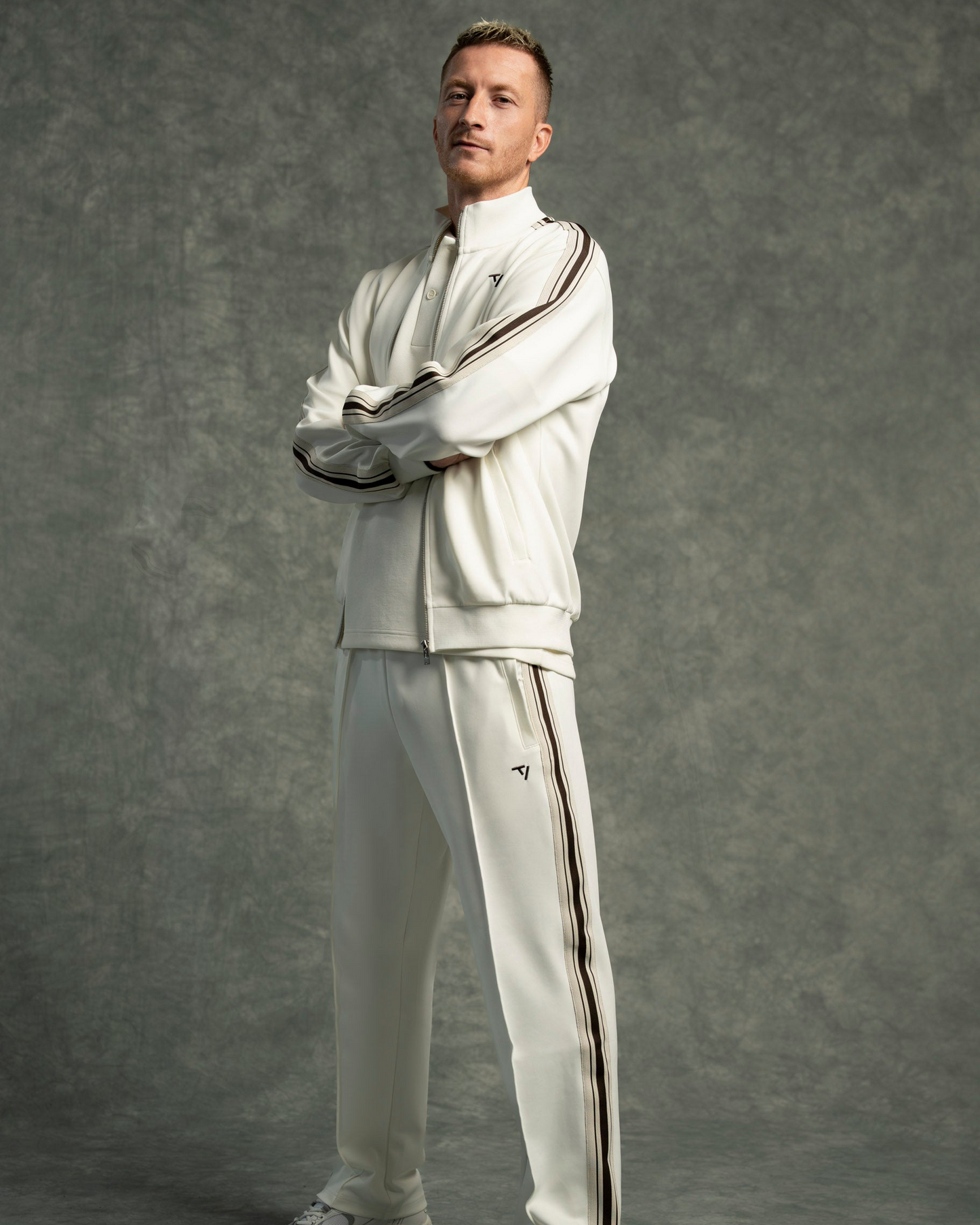 Giacca con zip Club "Off White" (Bianco panna)