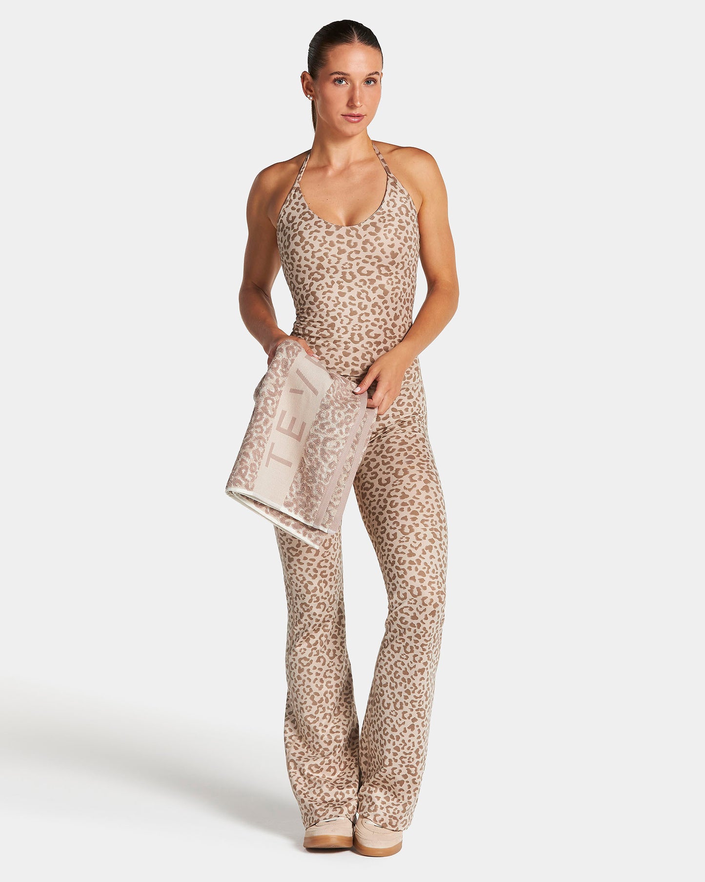 Gym Towel ‘Cream Leopard’