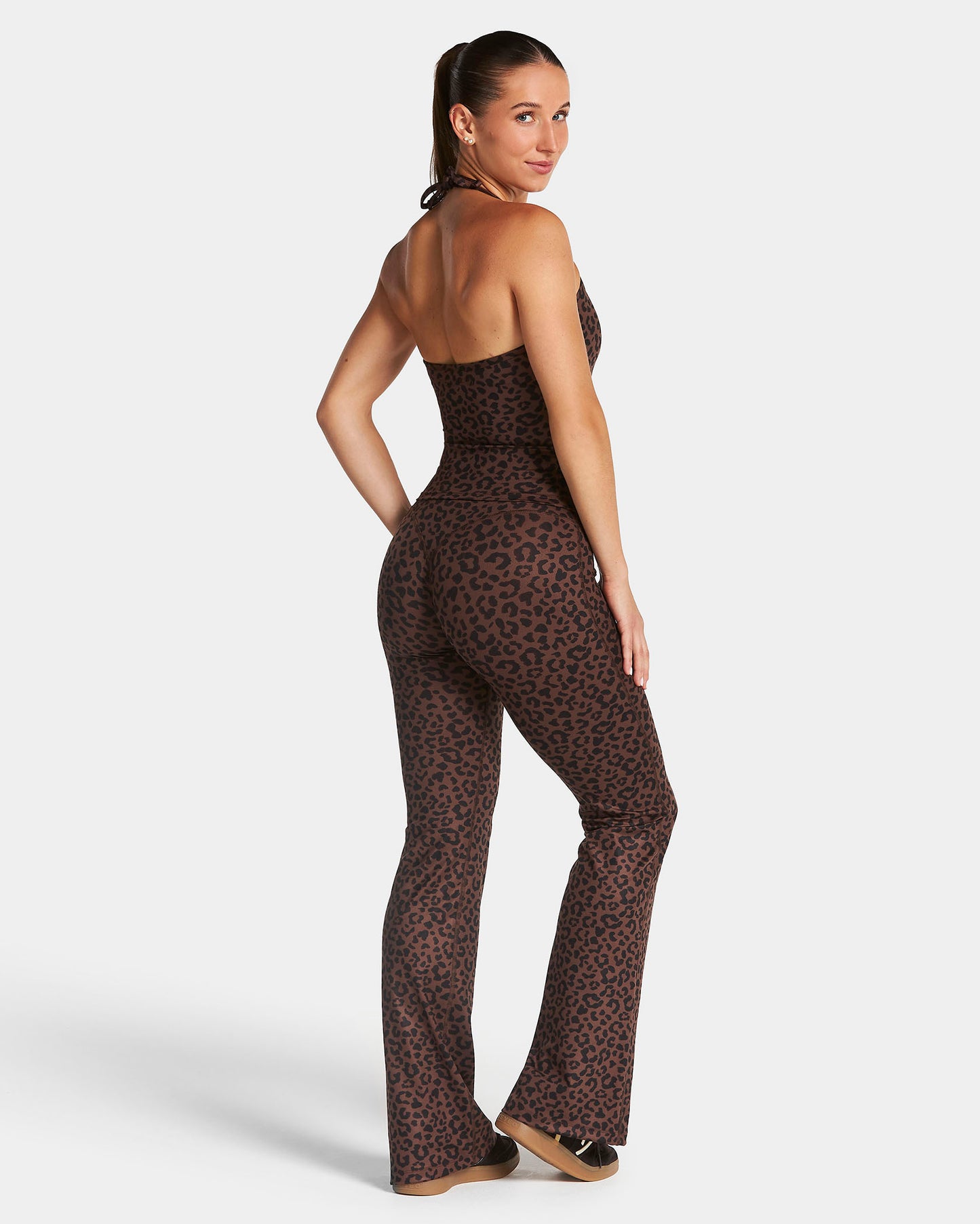 Allrounder Halterneck Cami Top ‘Walnut Leopard’