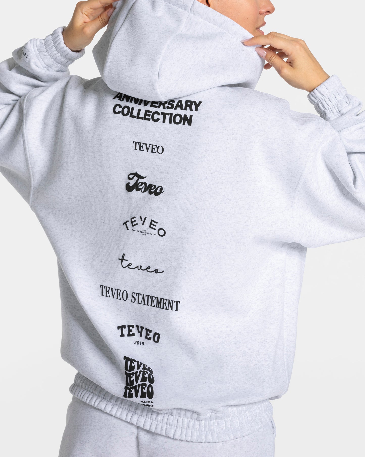 Anniversary Oversized Zip Jacket “Light Grey”