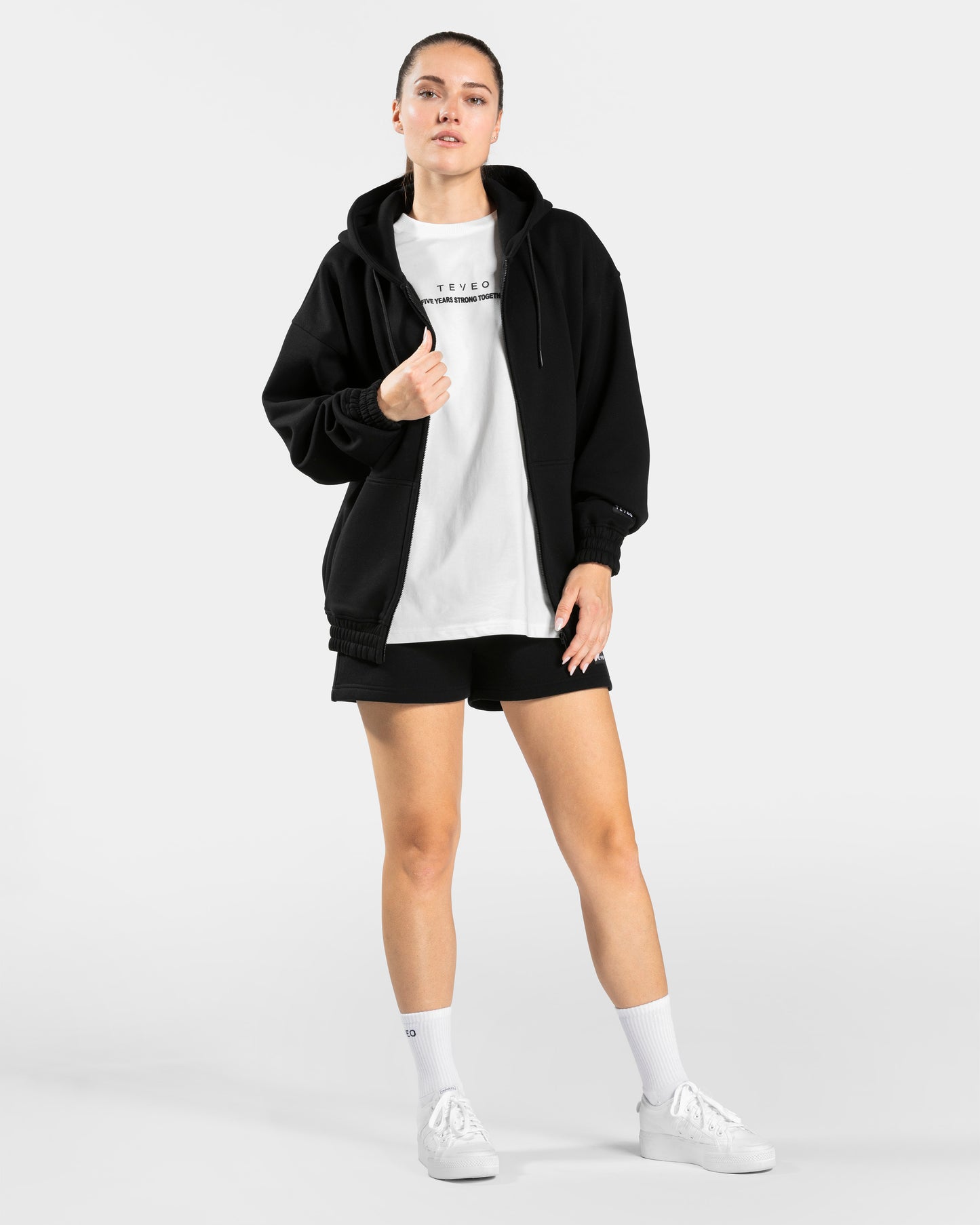 Anniversary Oversized Zip Jacket “Black”