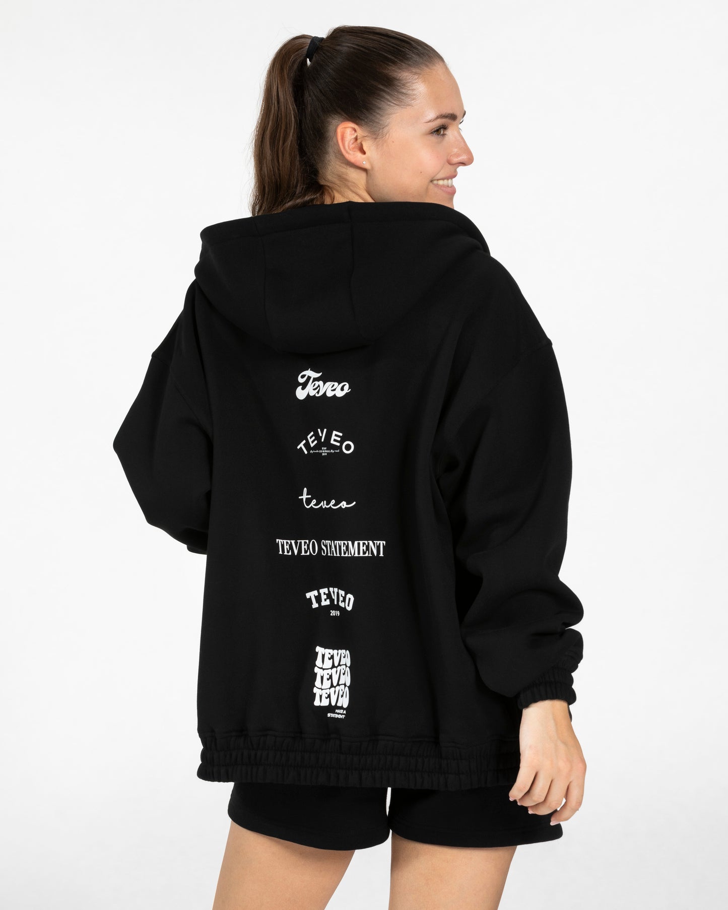 Anniversary Oversized Zip Jacket “Black”