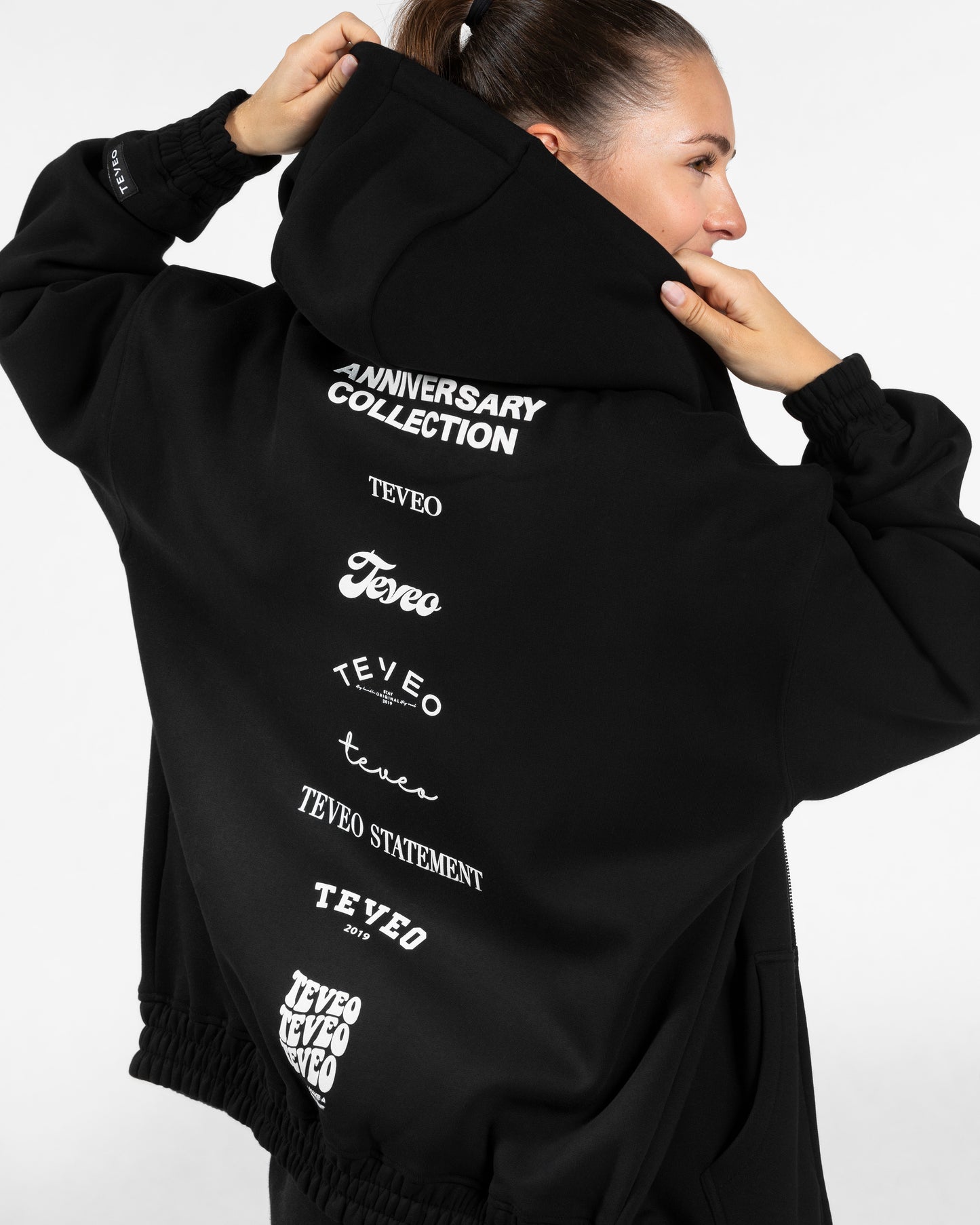 Anniversary Oversized Zip Jacket “Black”