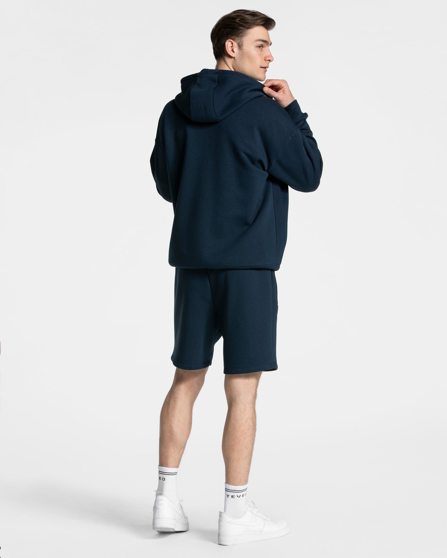 Sweat à capuche zippé oversize Arrival « bleu foncé »