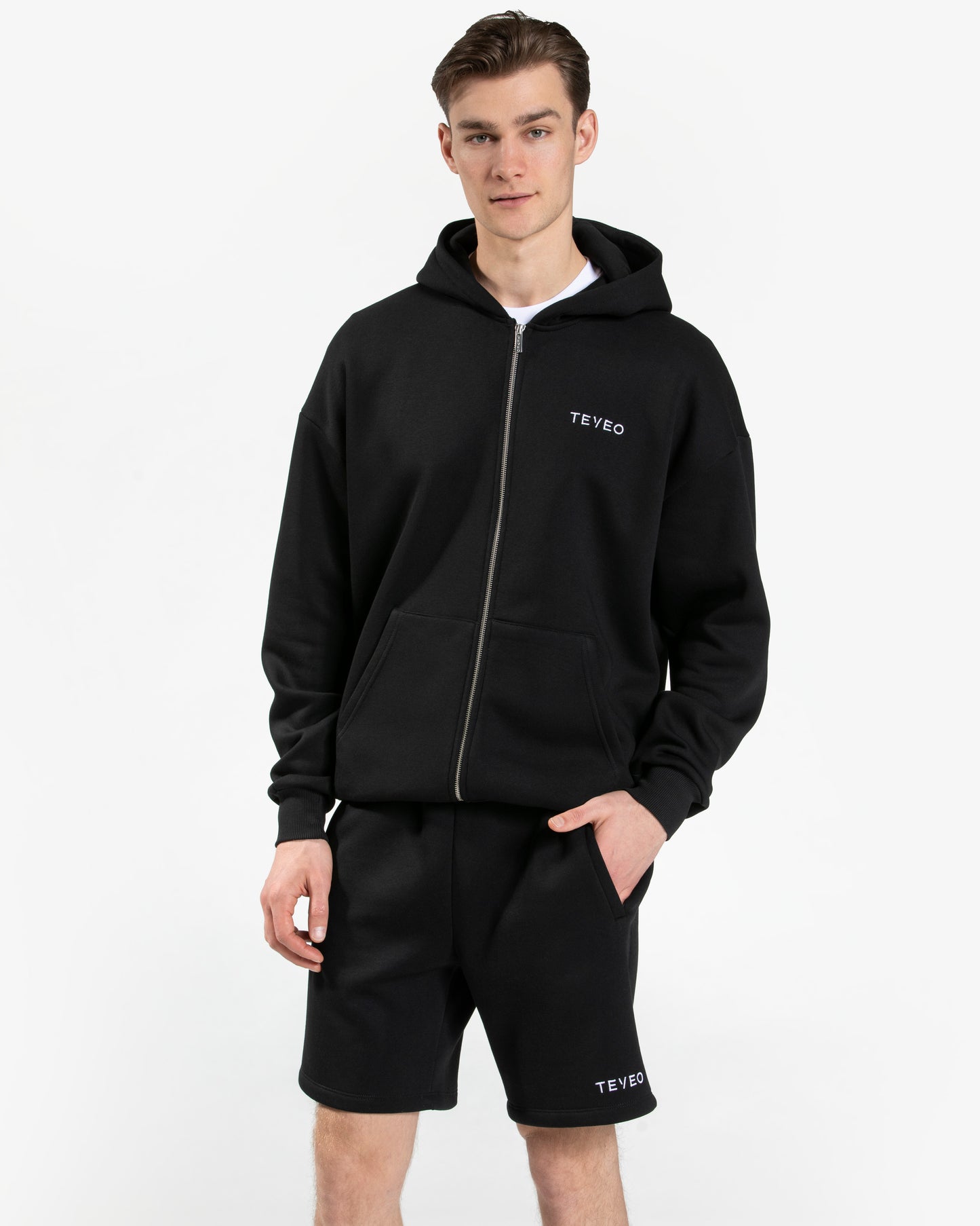 Arrival Oversized Zip Hoodie "Schwarz"