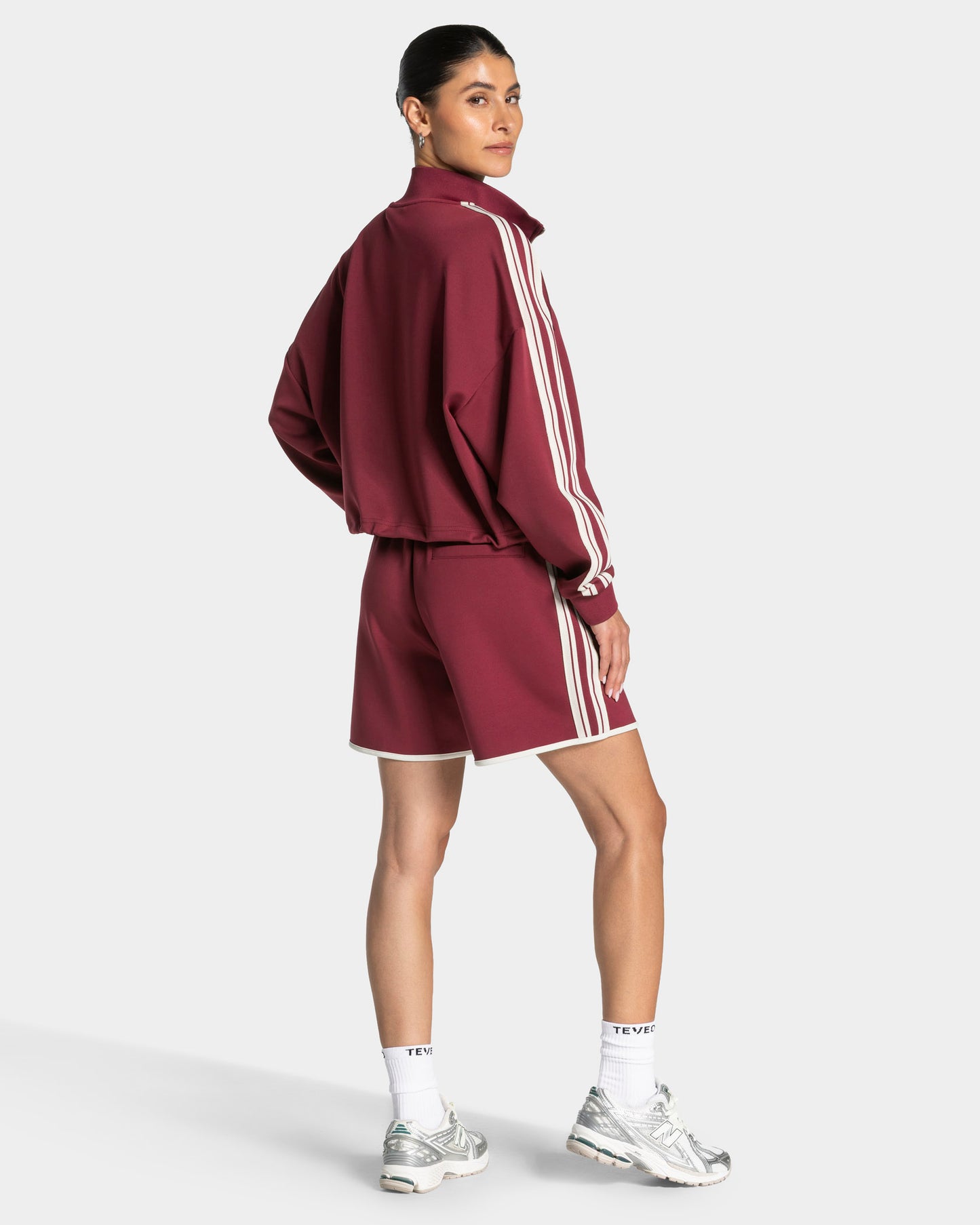 Club Cropped Zip Jacket ‘Burgundy’