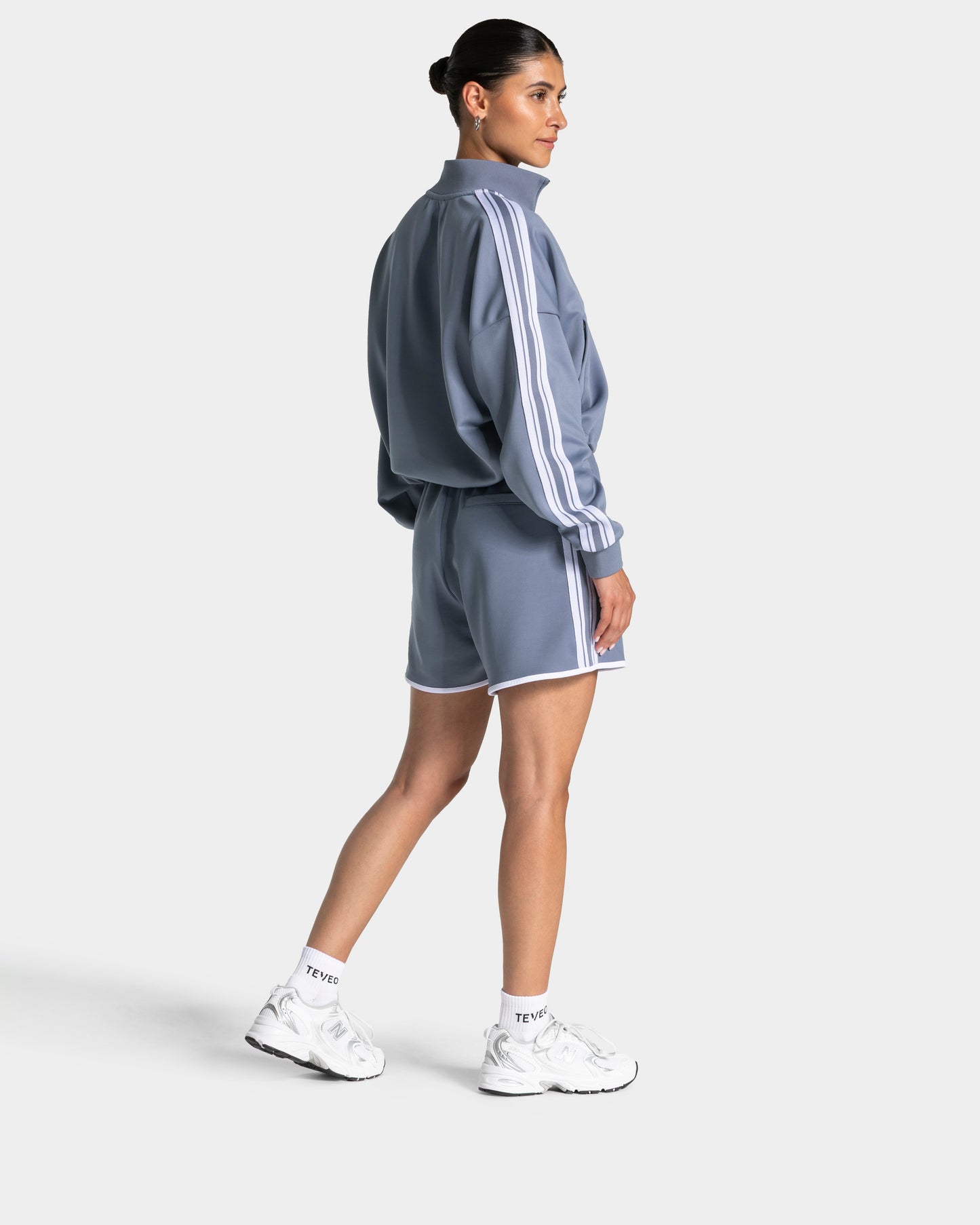 Club Cropped Zip Jacket ‘Steel Blue’