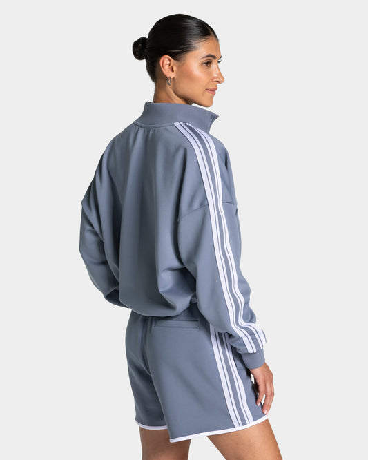 Veste de sport zippée Cropped Club « bleu acier »