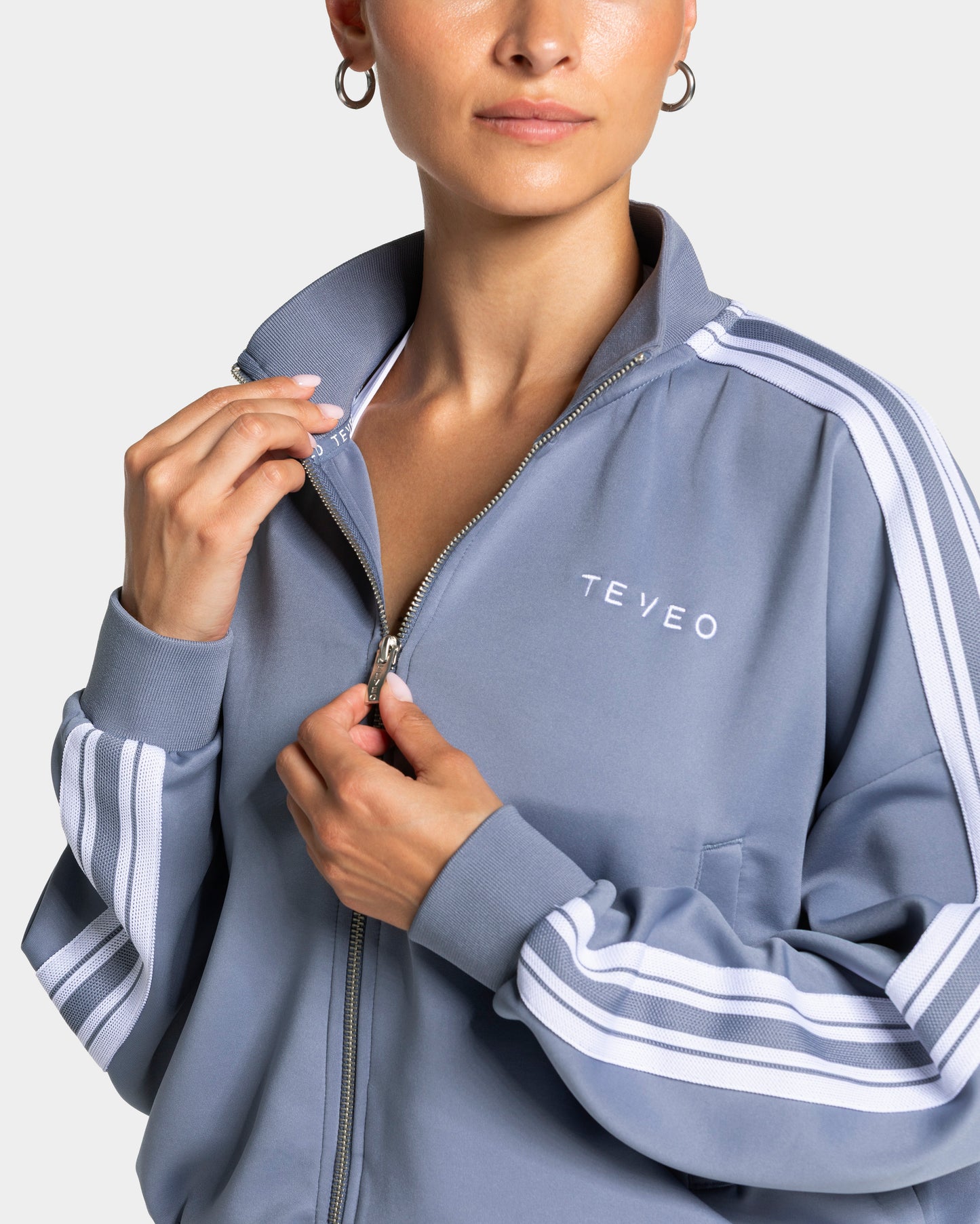 Club Cropped Zip Jacket ‘Steel Blue’