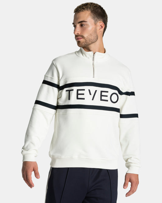 Club Half Zip Sweater ‘Off White – Midnight’