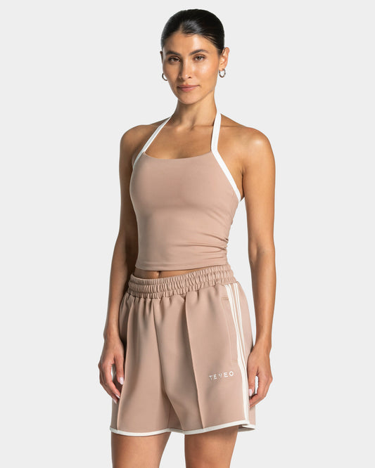 Club Halterneck Top ‘Beige’