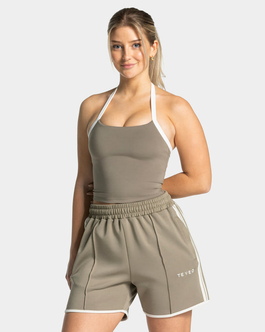 Club Halterneck Top ‘Khaki’