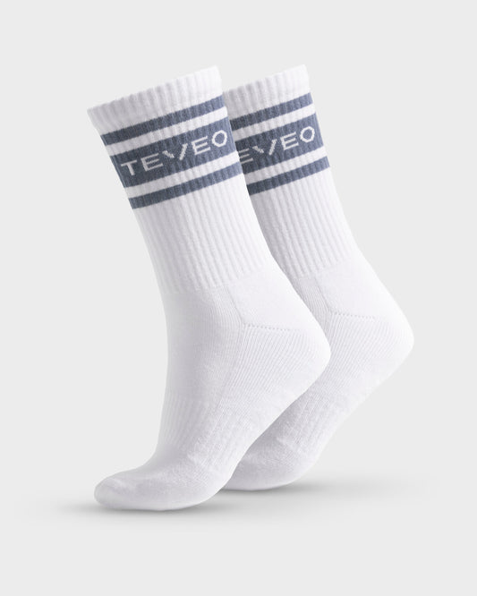 Club Socks (2-Pack) ‘White – Steel Blue’