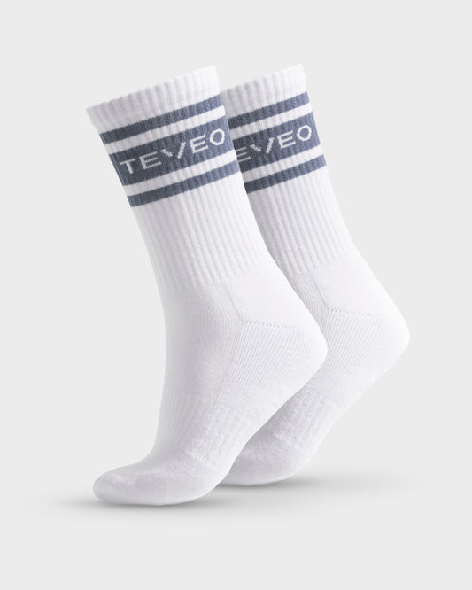Club Socks (2-Pack) ‘White – Steel Blue’