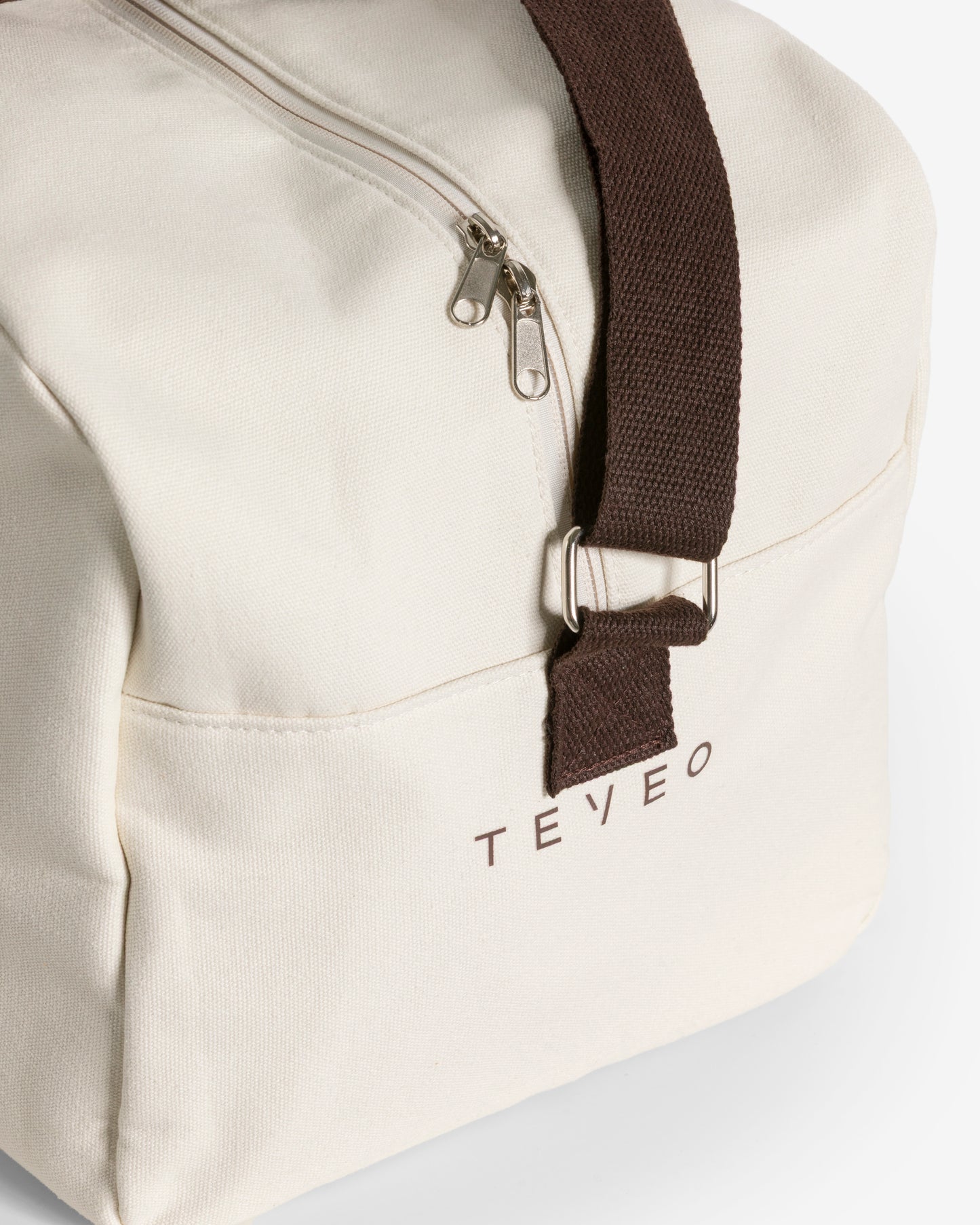 Borsa da weekend Club "Off White - Espresso"
