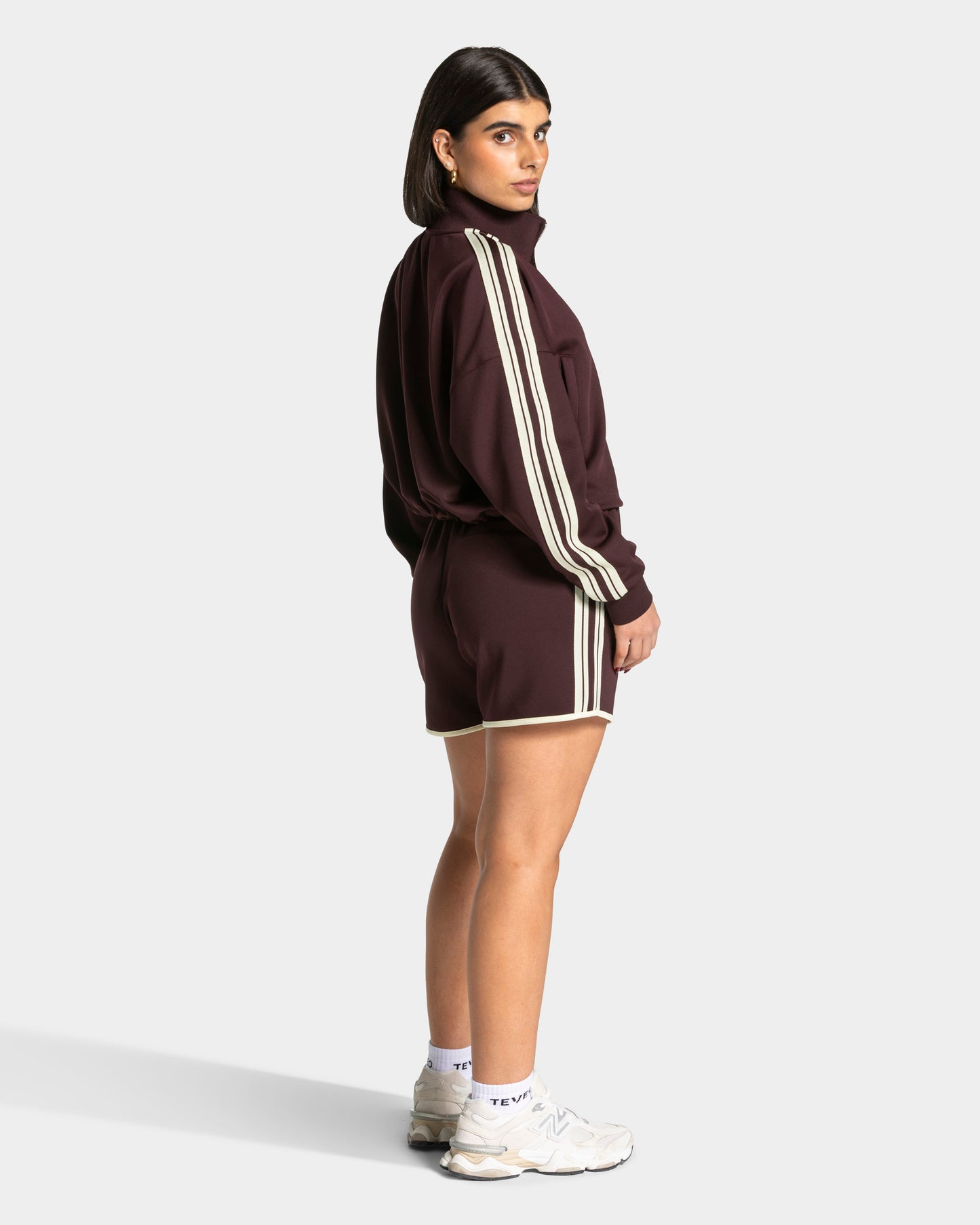 Chaqueta con cremallera Club Cropped «merlot»