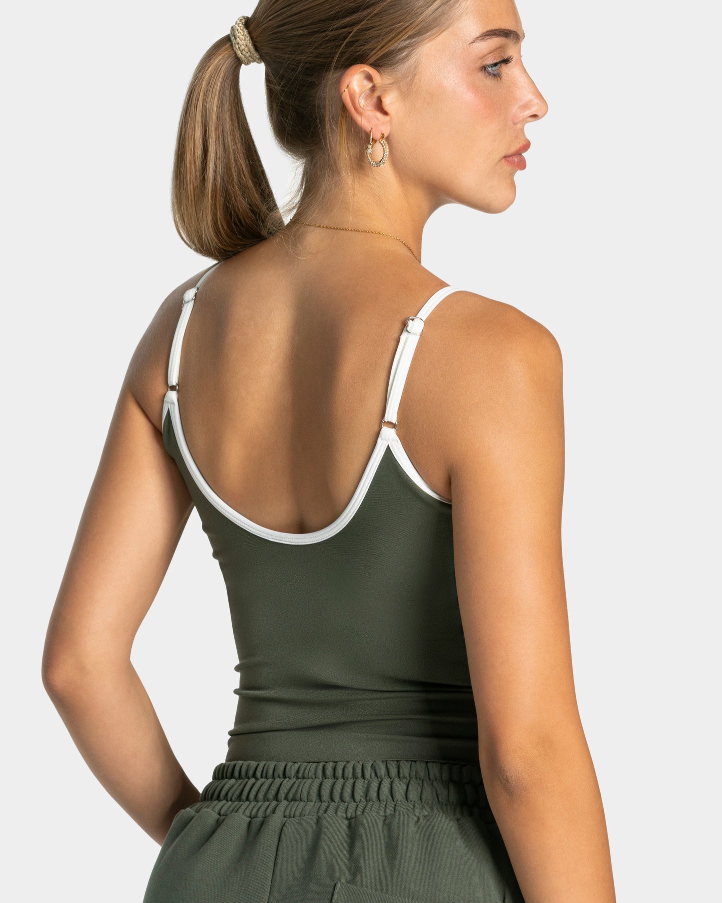 Contrastline Cami Top ‘Khaki’