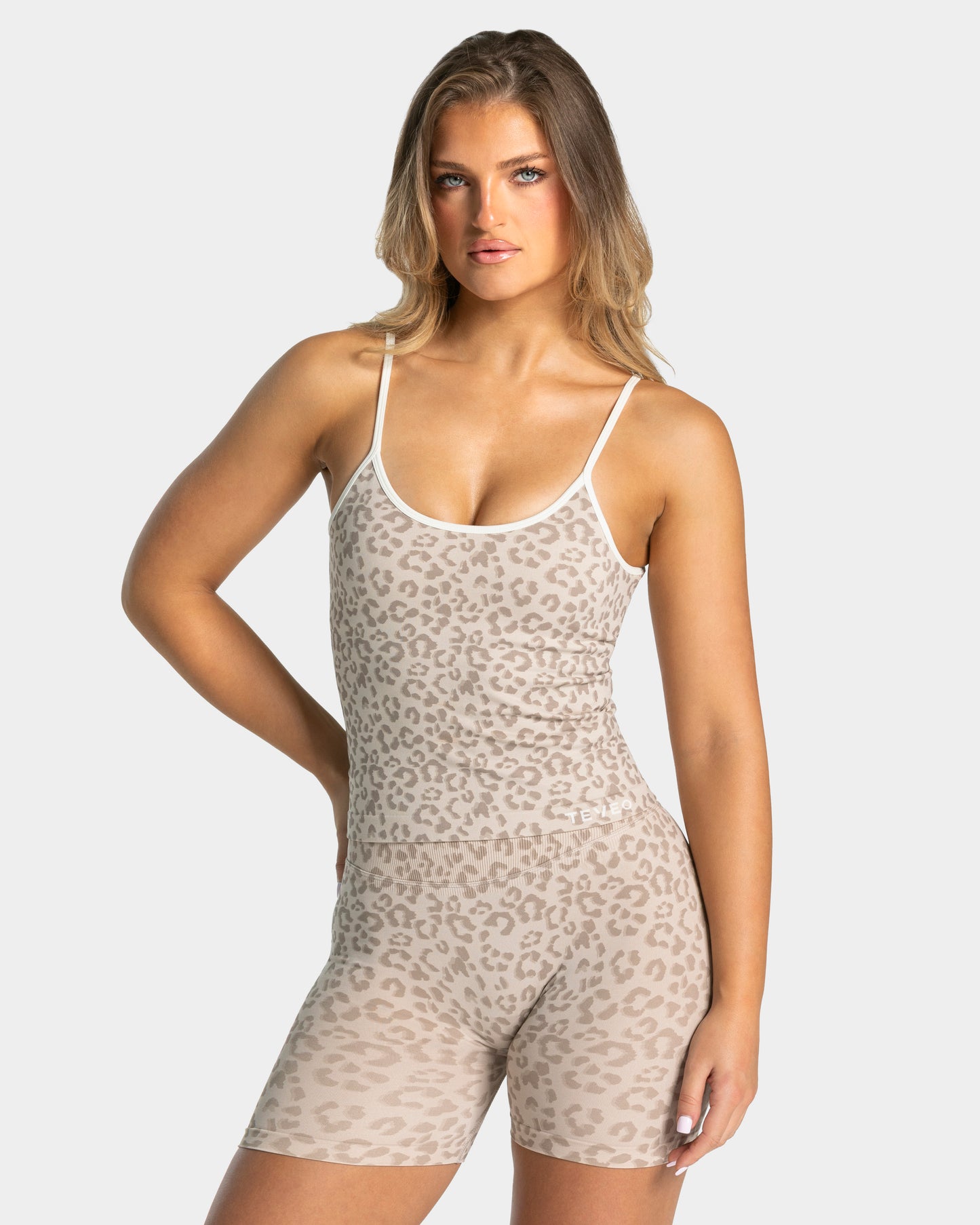 Contrastline Cami Top ‘Cream Leopard’