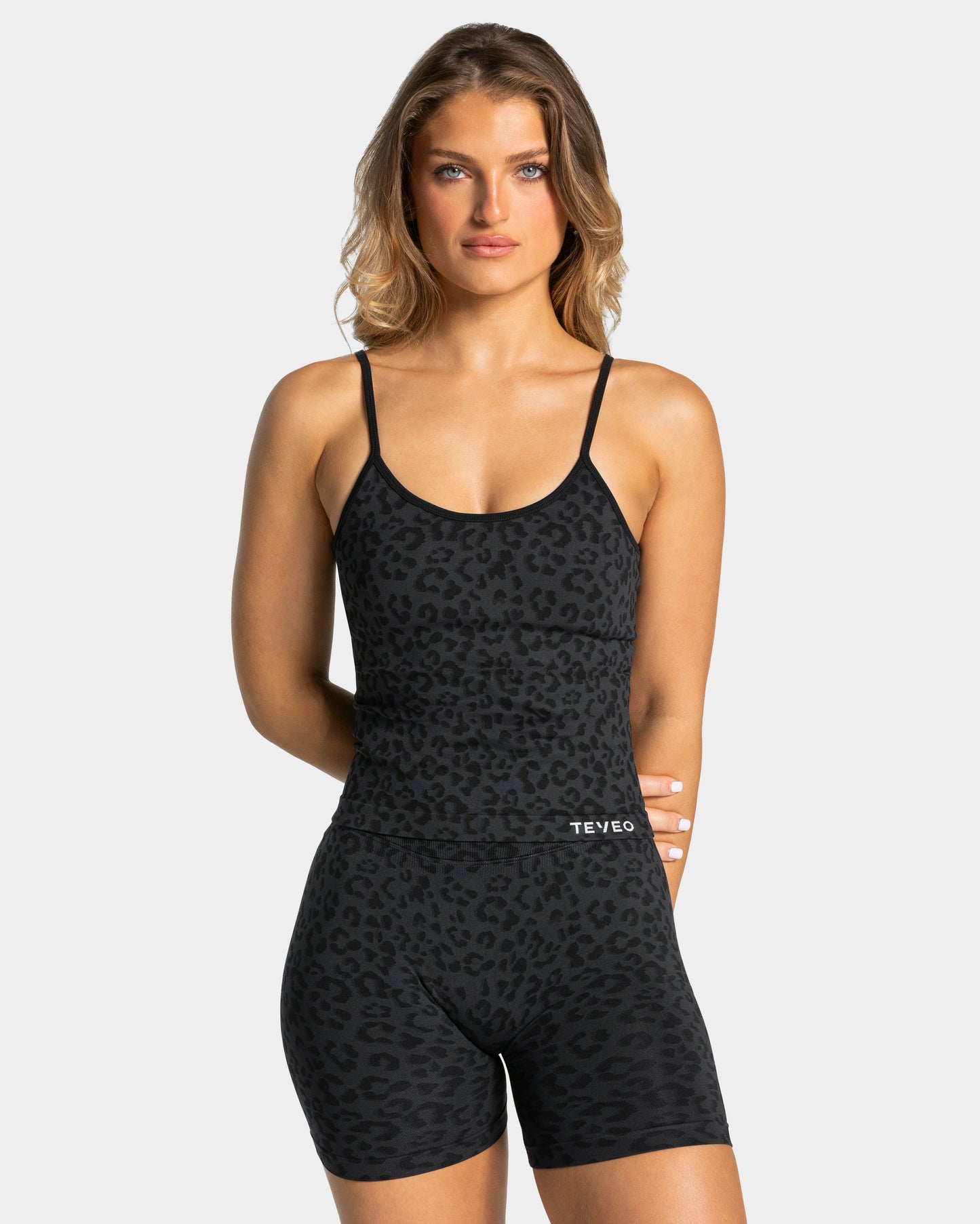 Contrastline Cami Top ‘Black Leopard’