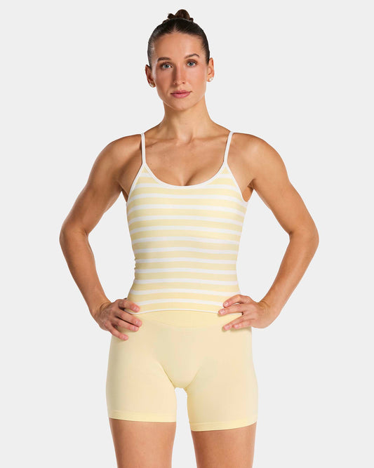 Contrastline Cami Top ‘Butter Yellow Stripe’