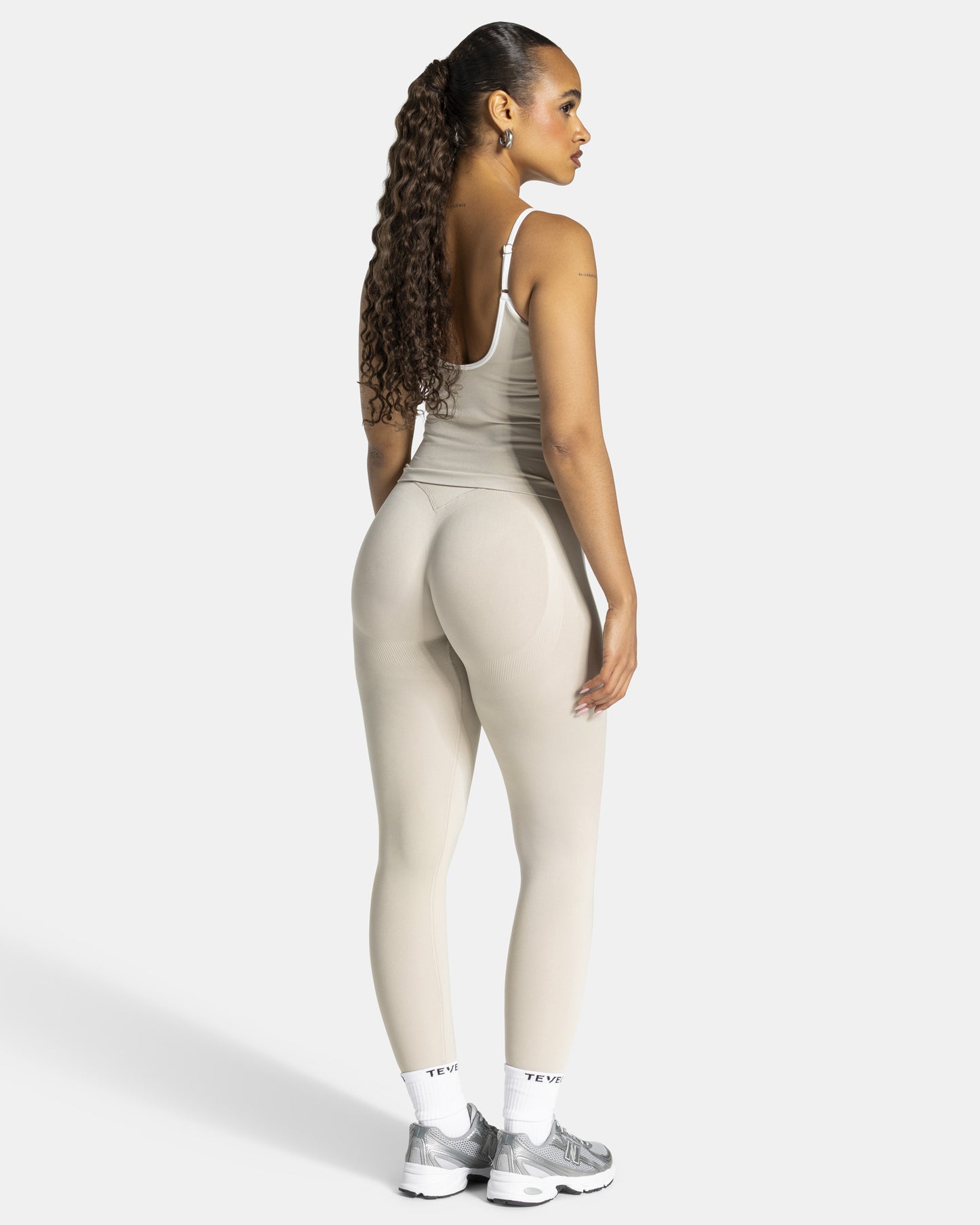 Contrastline Leggings ‘Cream’