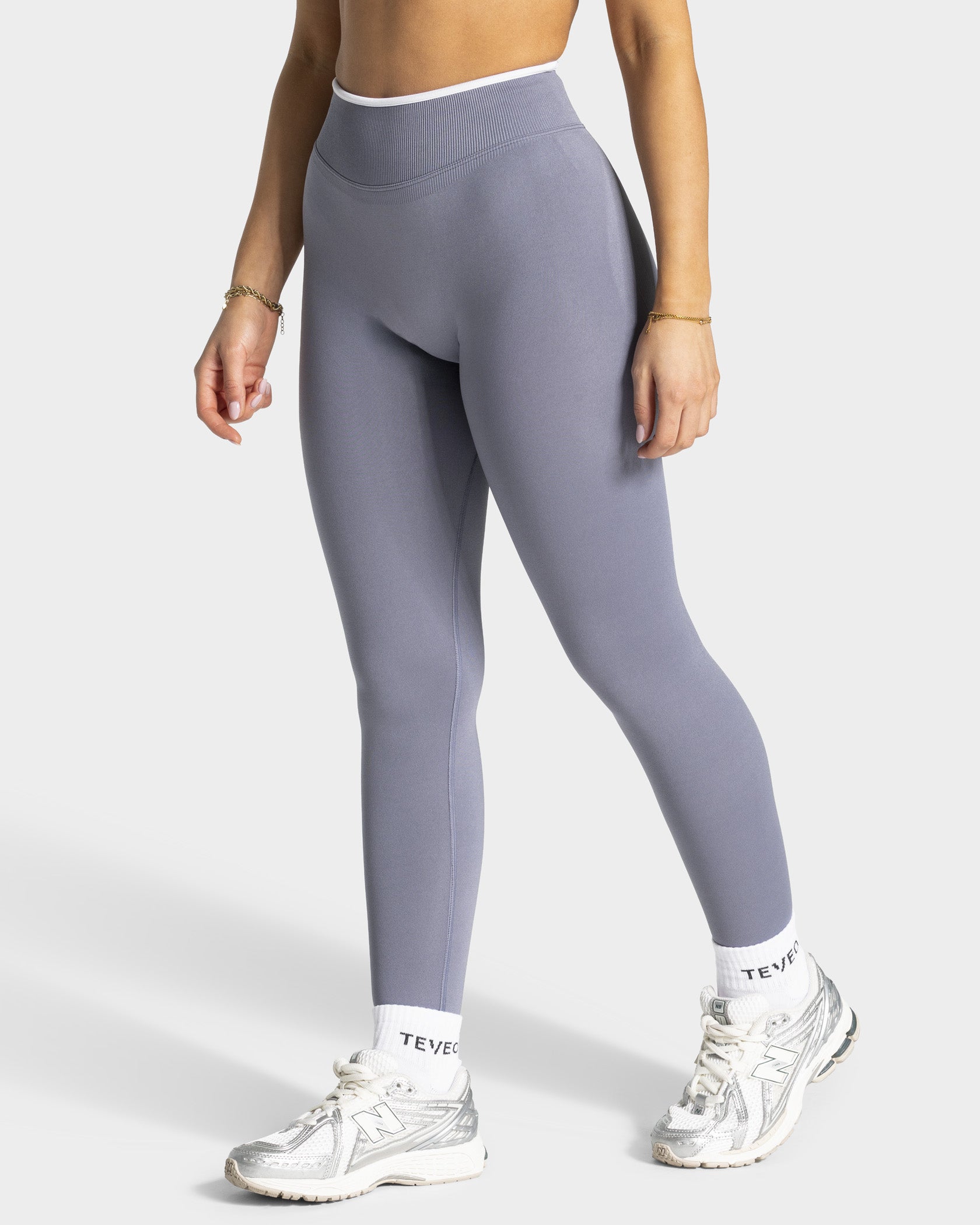 Contrastline Leggings 'Ice Grey'