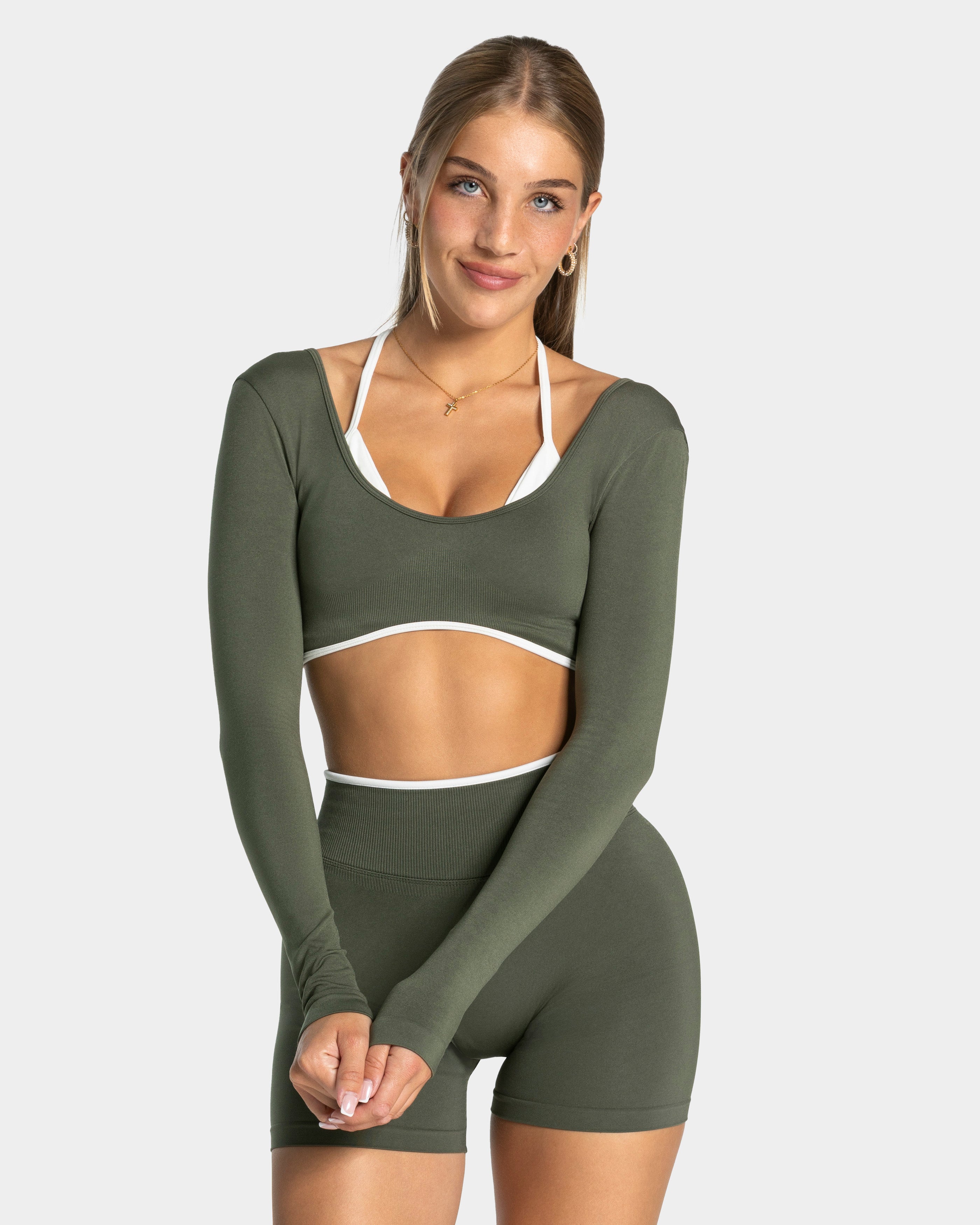 Contrastline Longsleeve "Khaki"