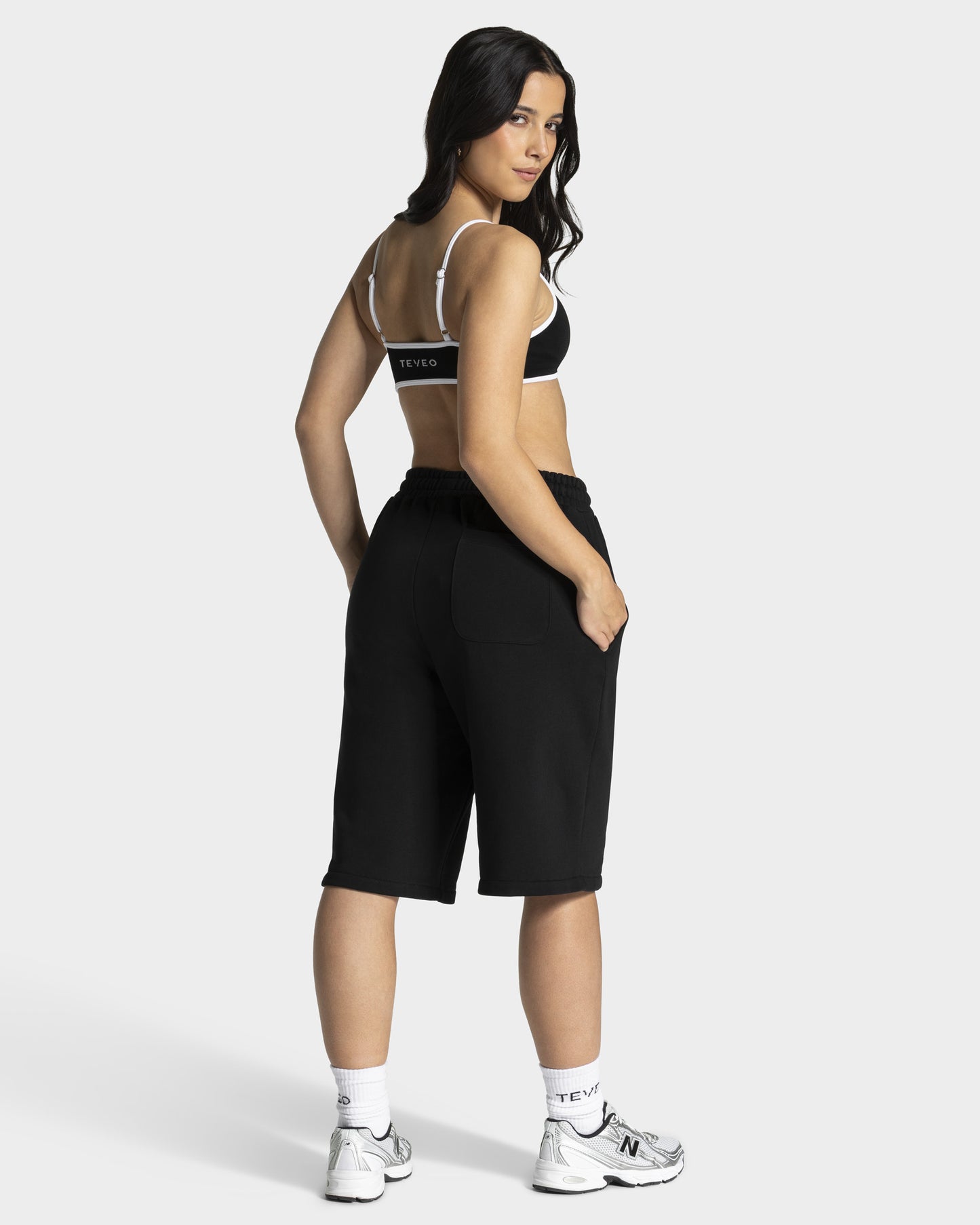 Jorts oversize Contrastline “Nero"