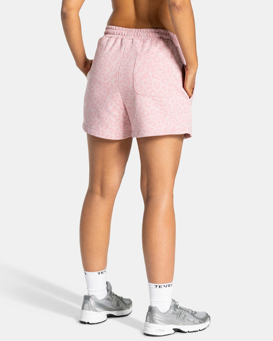 Short oversize Contrastline « Léopard rose »