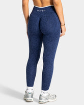 Contrastline Sculpt Scrunch Leggings ‘Dark Blue Leopard’