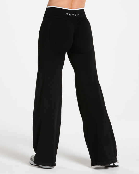 Contrastline Sculpt Scrunch Straight Leg Pants Tall "Schwarz"
