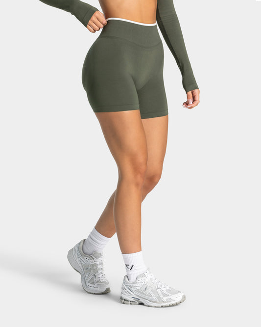 Short Sculpt Scrunch Contrastline « kaki »