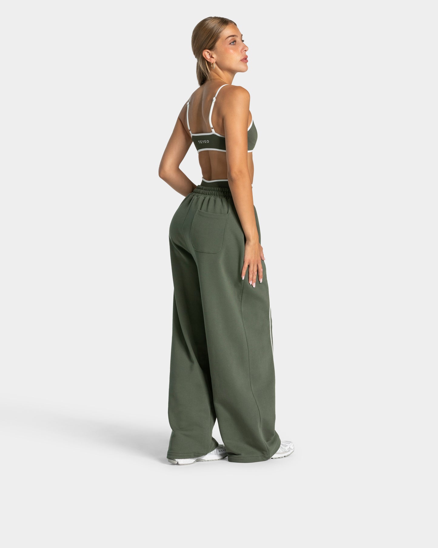 Pantalones jogger Contrastline Wide Leg «caqui»