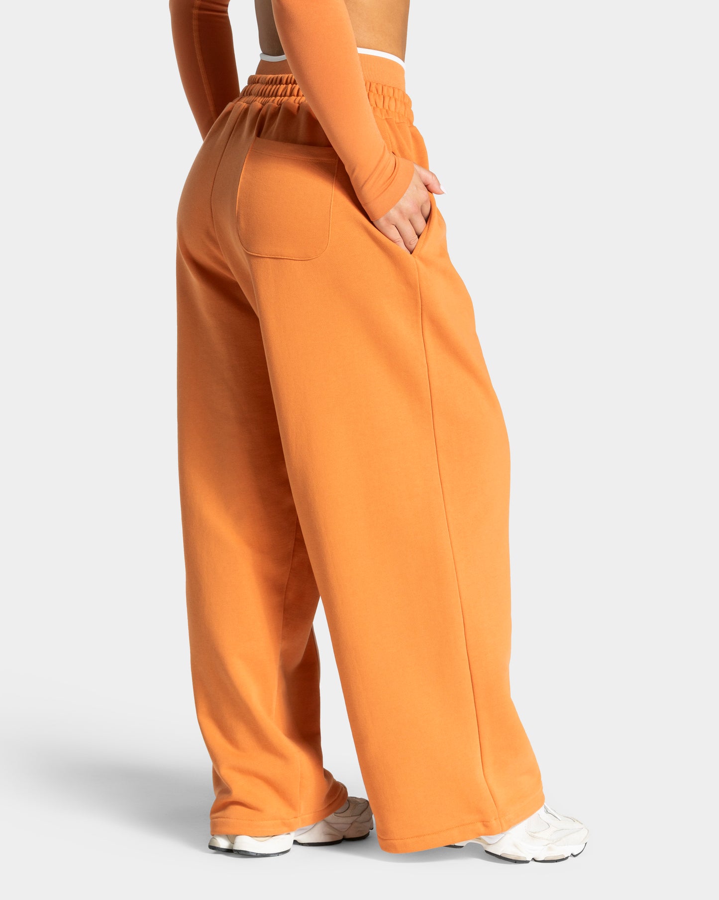 Pantalon de jogging Wide Leg Contrastline « Pumpkin Spice »
