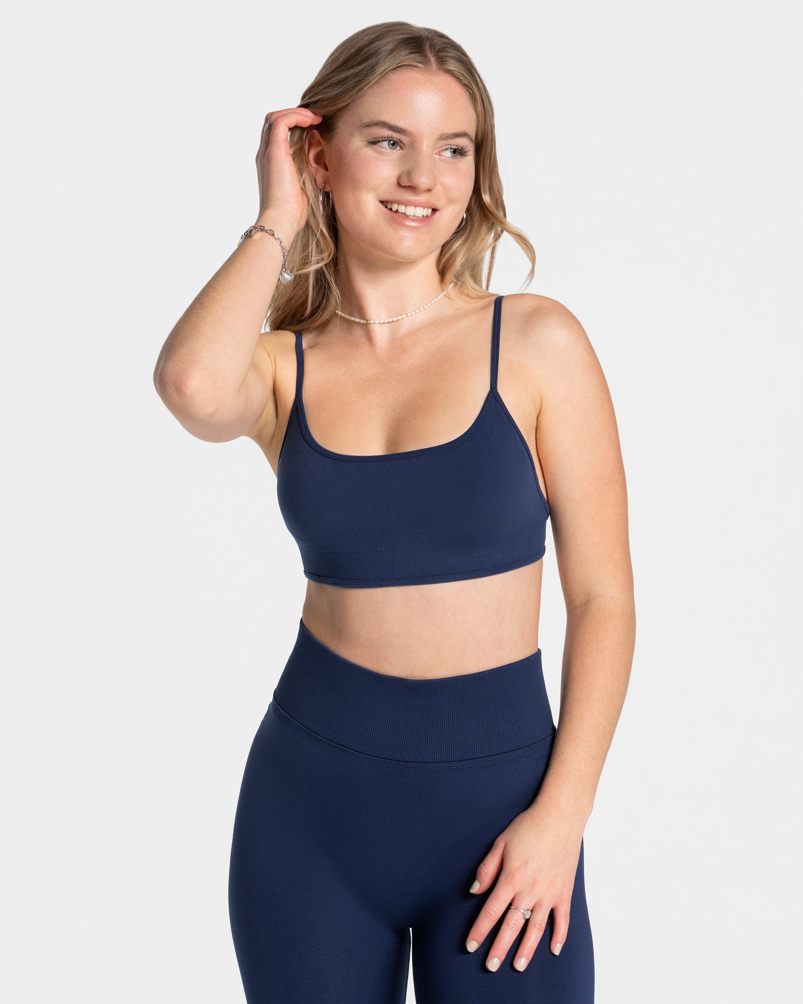 TYR Soutien-Gorge de Sport Puissant avec col Haut, Bleu foncé, Femme TYR Soutien-Gorge de Sport Puissant avec col Haut, Bleu foncé, Femme