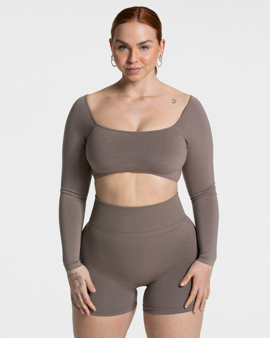 Femme Backless Longsleeve ‘Mocha’