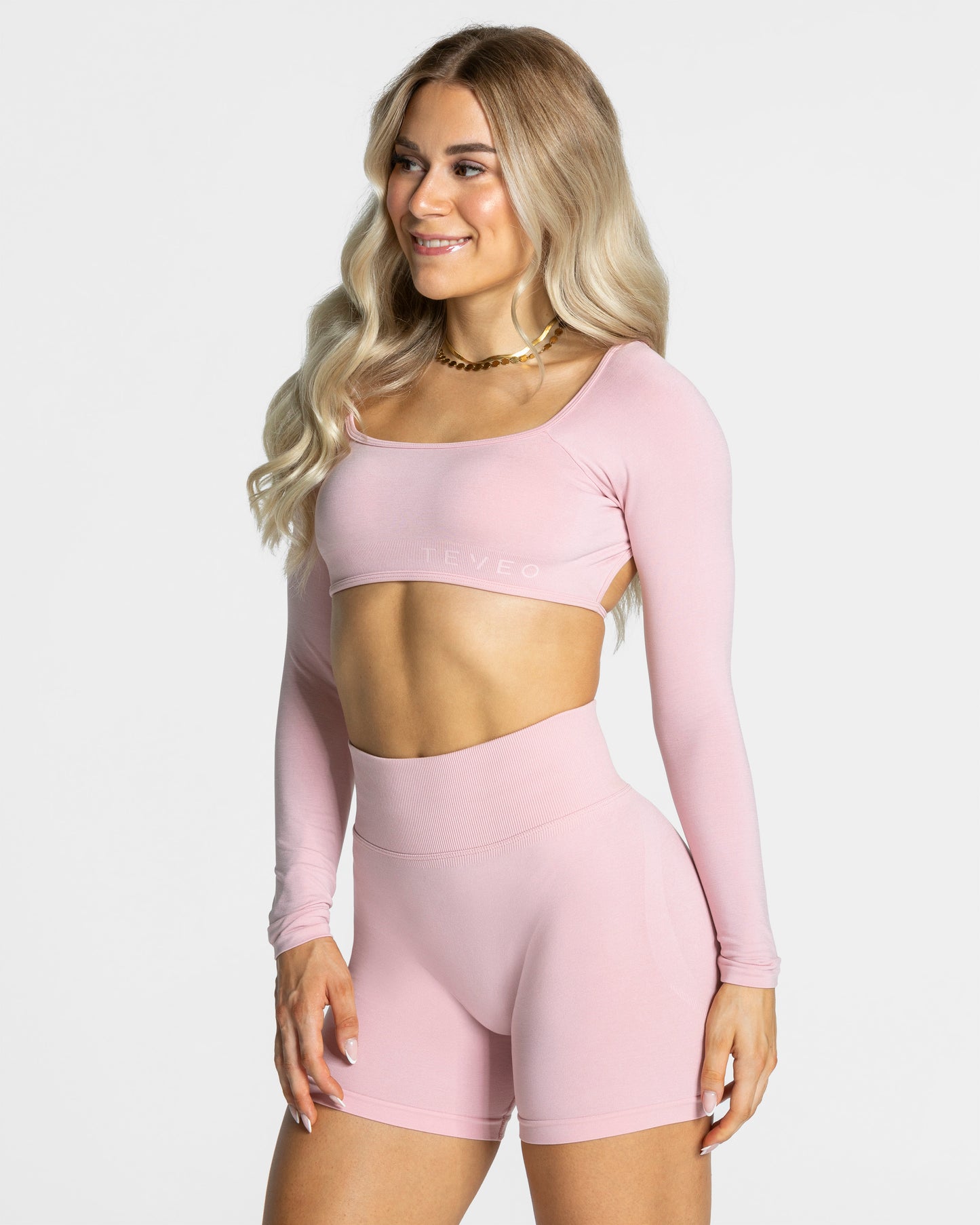 Haut à manches longues Femme Backless « rose »