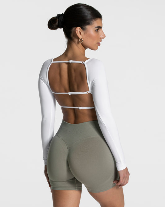Femme Backless Longsleeve ‘White’