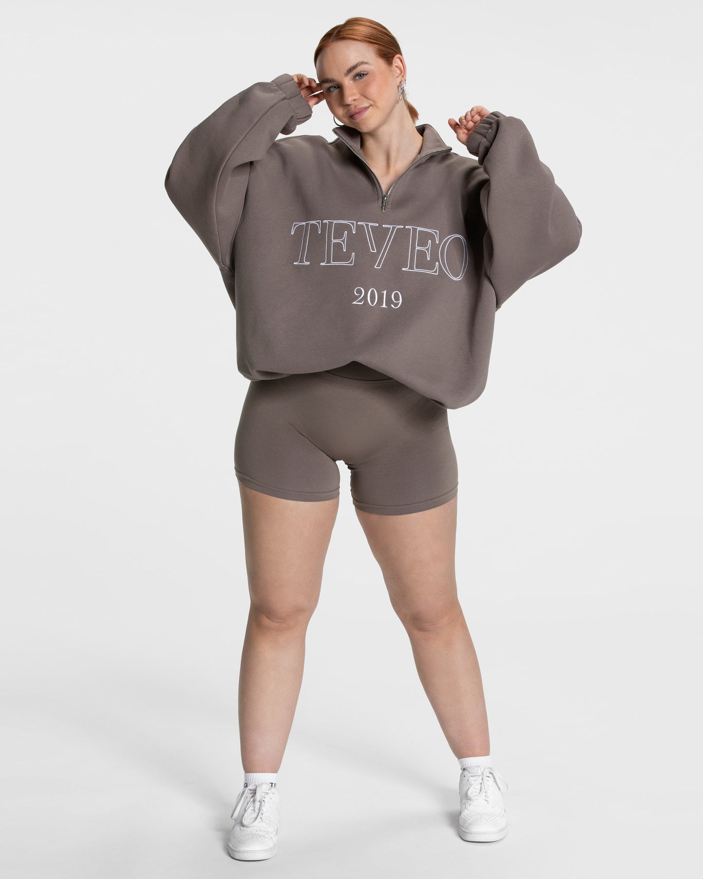 Femme Half Zip Sweater ‘Mocha’