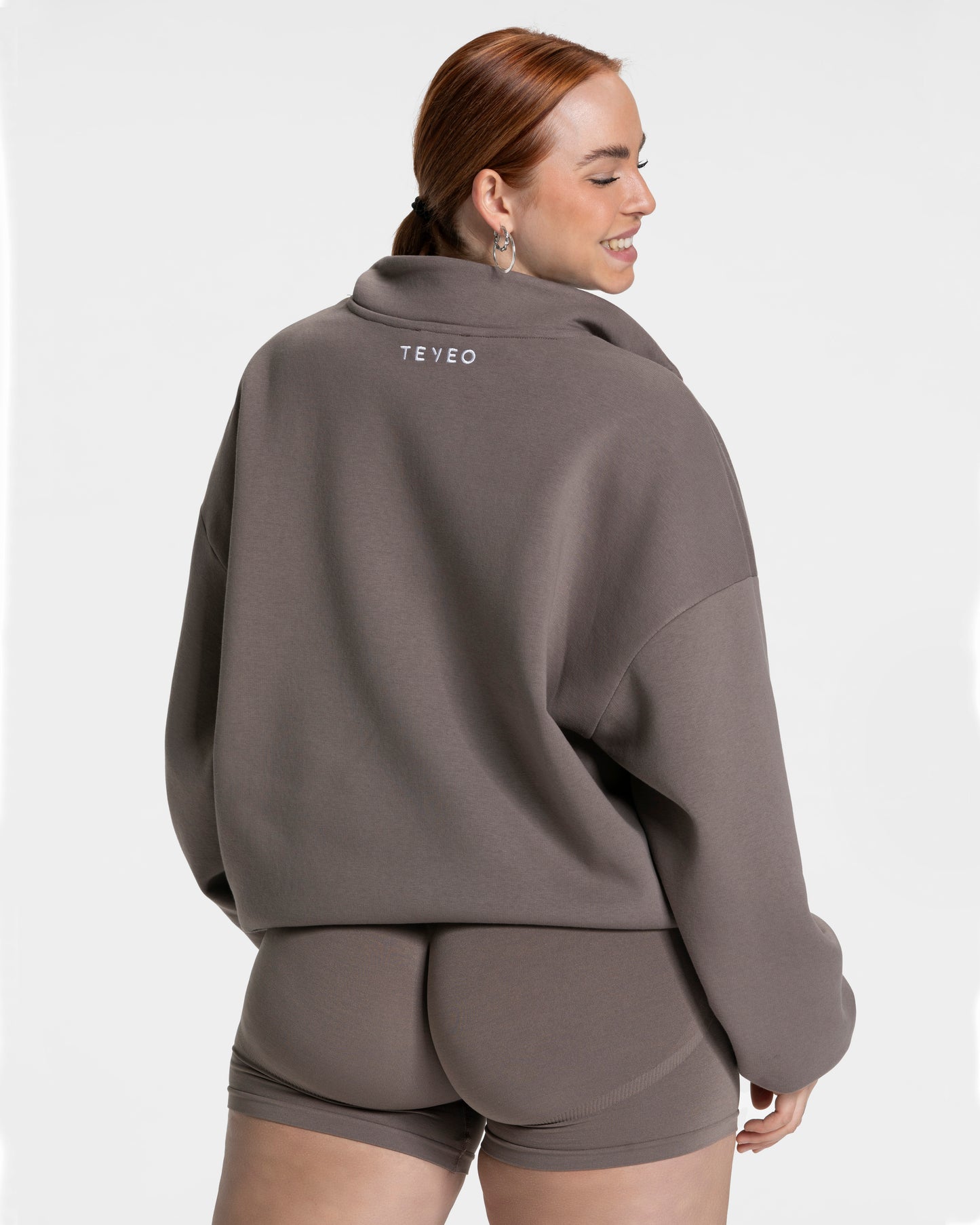 Femme Half Zip Sweater ‘Mocha’