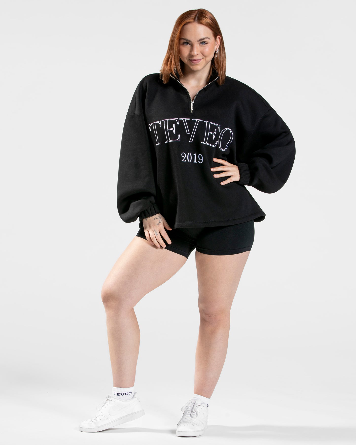 Femme Half Zip Sweater ‘Black’