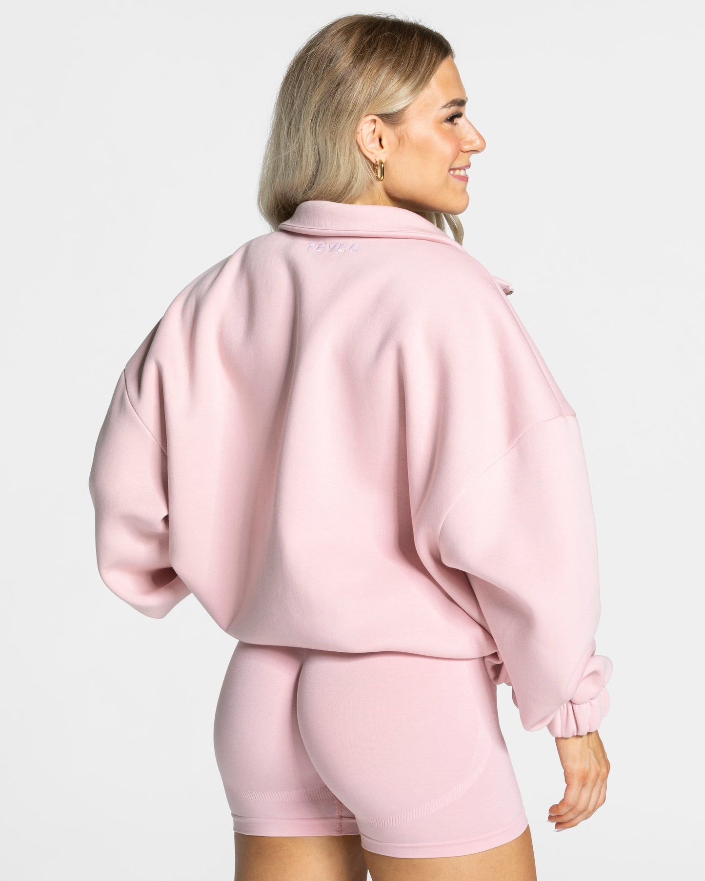 Femme Half Zip Sweater ‘Light Pink’