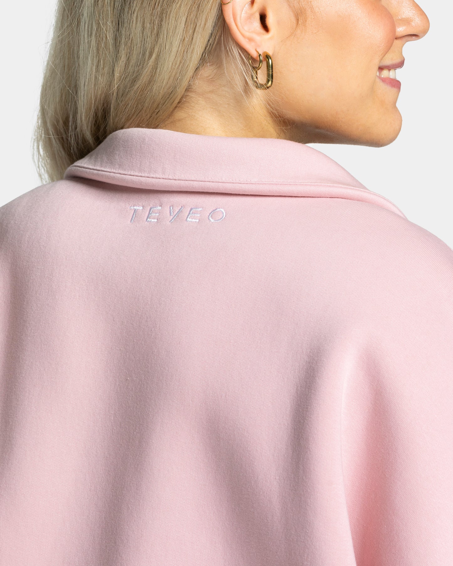 Femme Half Zip Sweater ‘Light Pink’