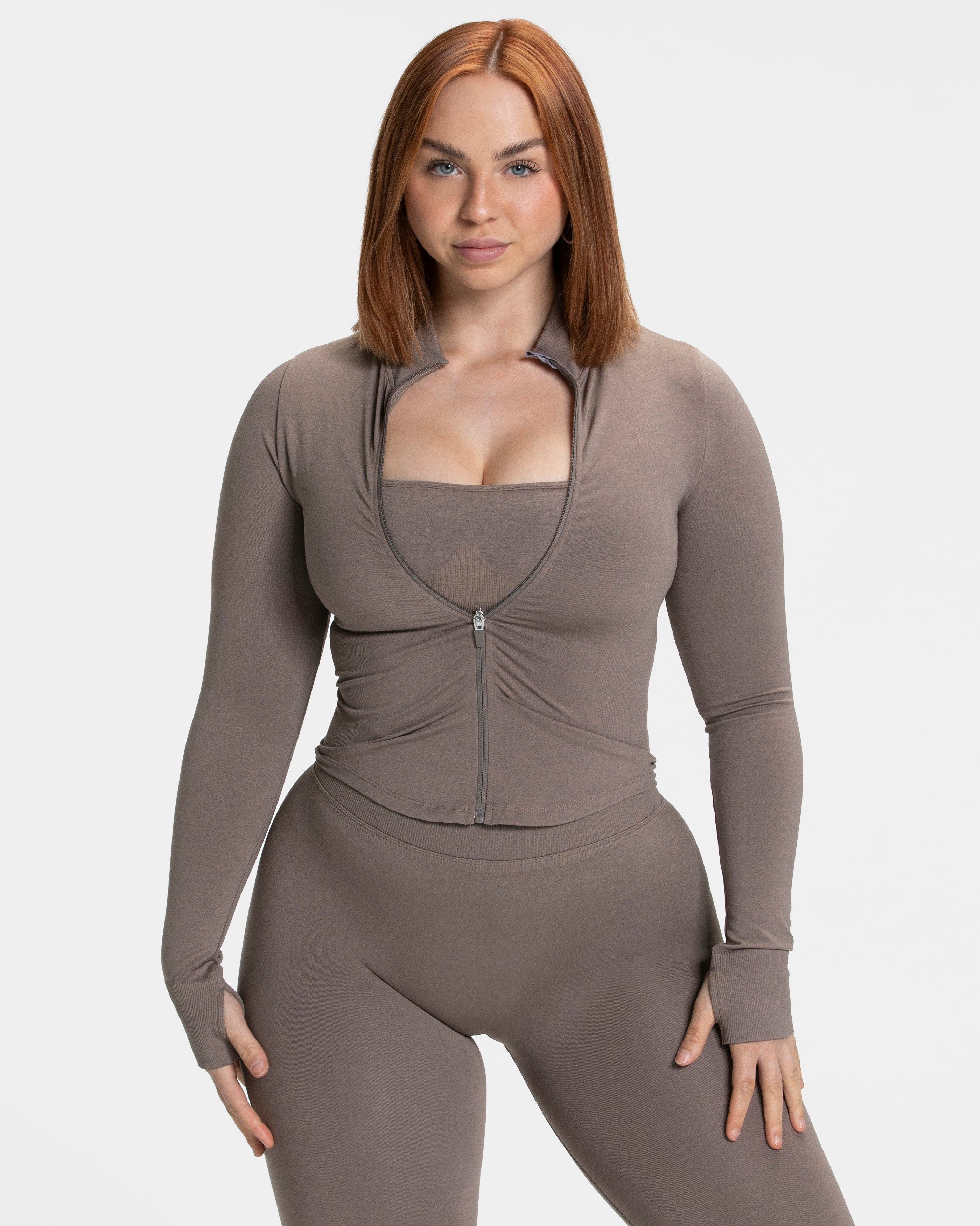 Femme_Shaping_Zip_Jacke_Mokka_