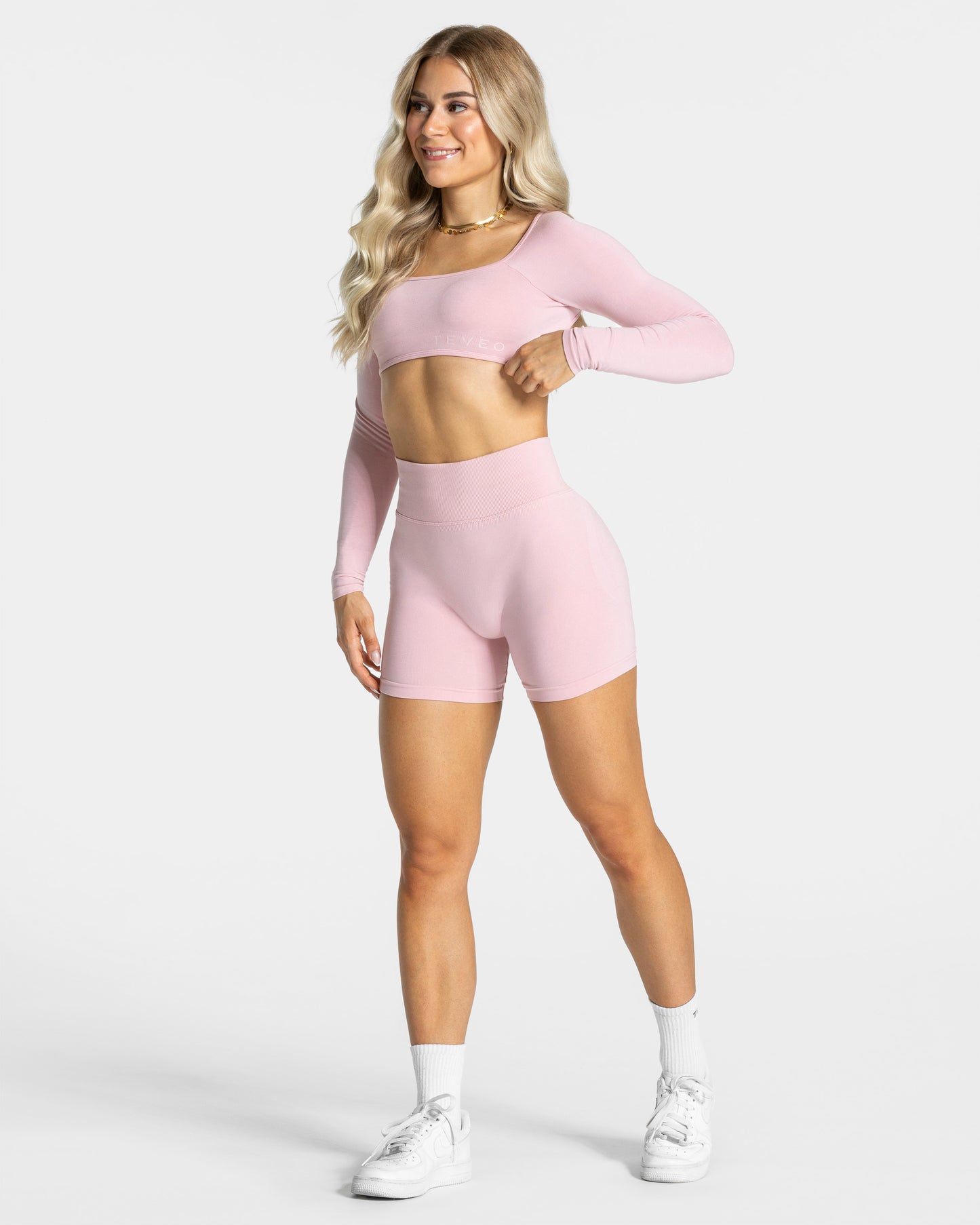 Haut à manches longues Femme Backless « rose »