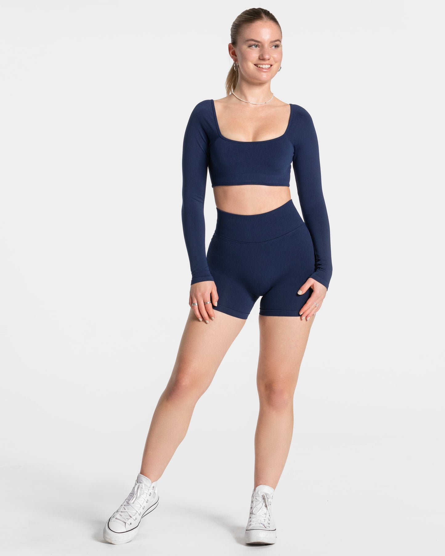 Short Femme Sculpt scrunch « bleu foncé »