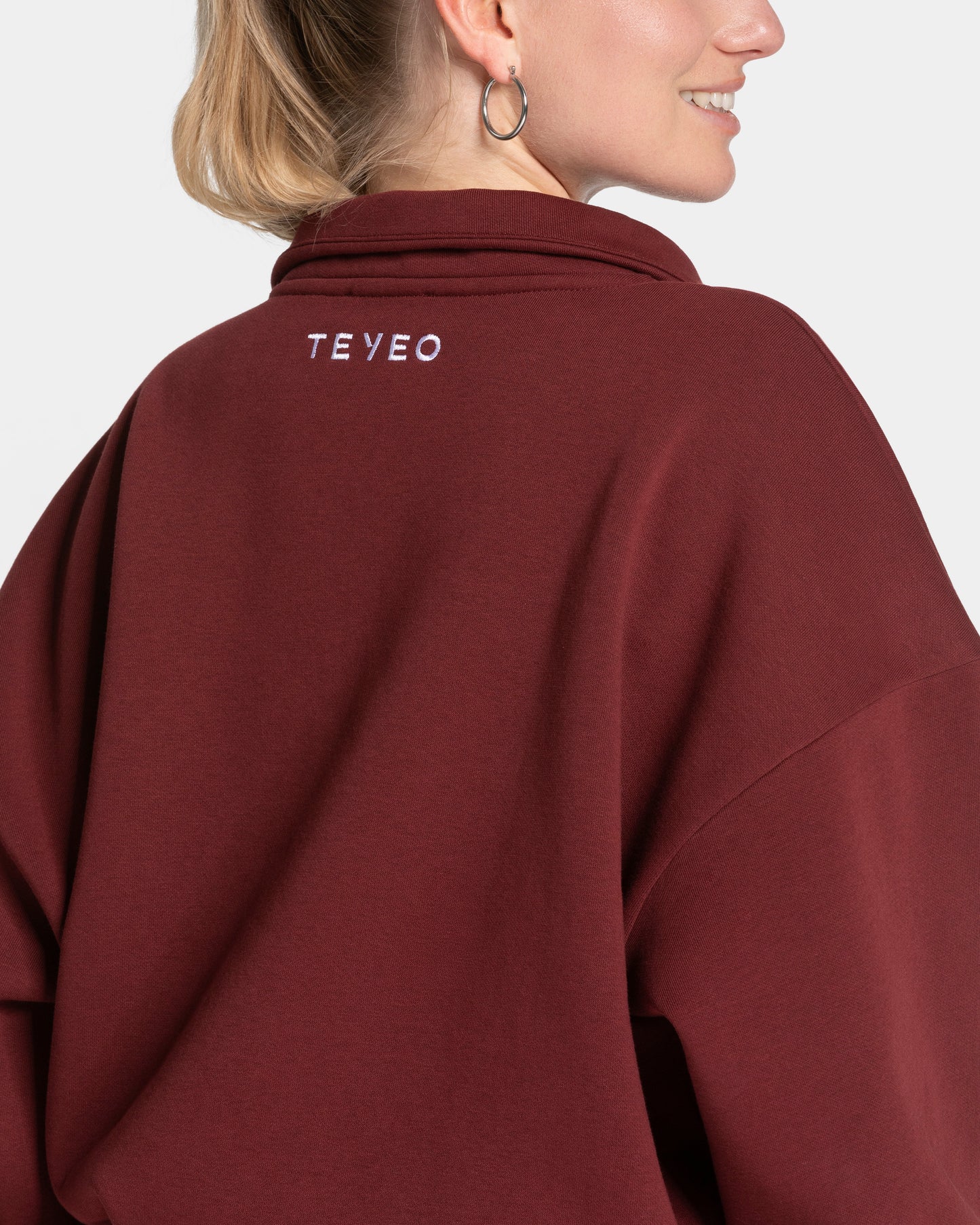 Bluza Femme z krótkim zamkiem „Bordowy”