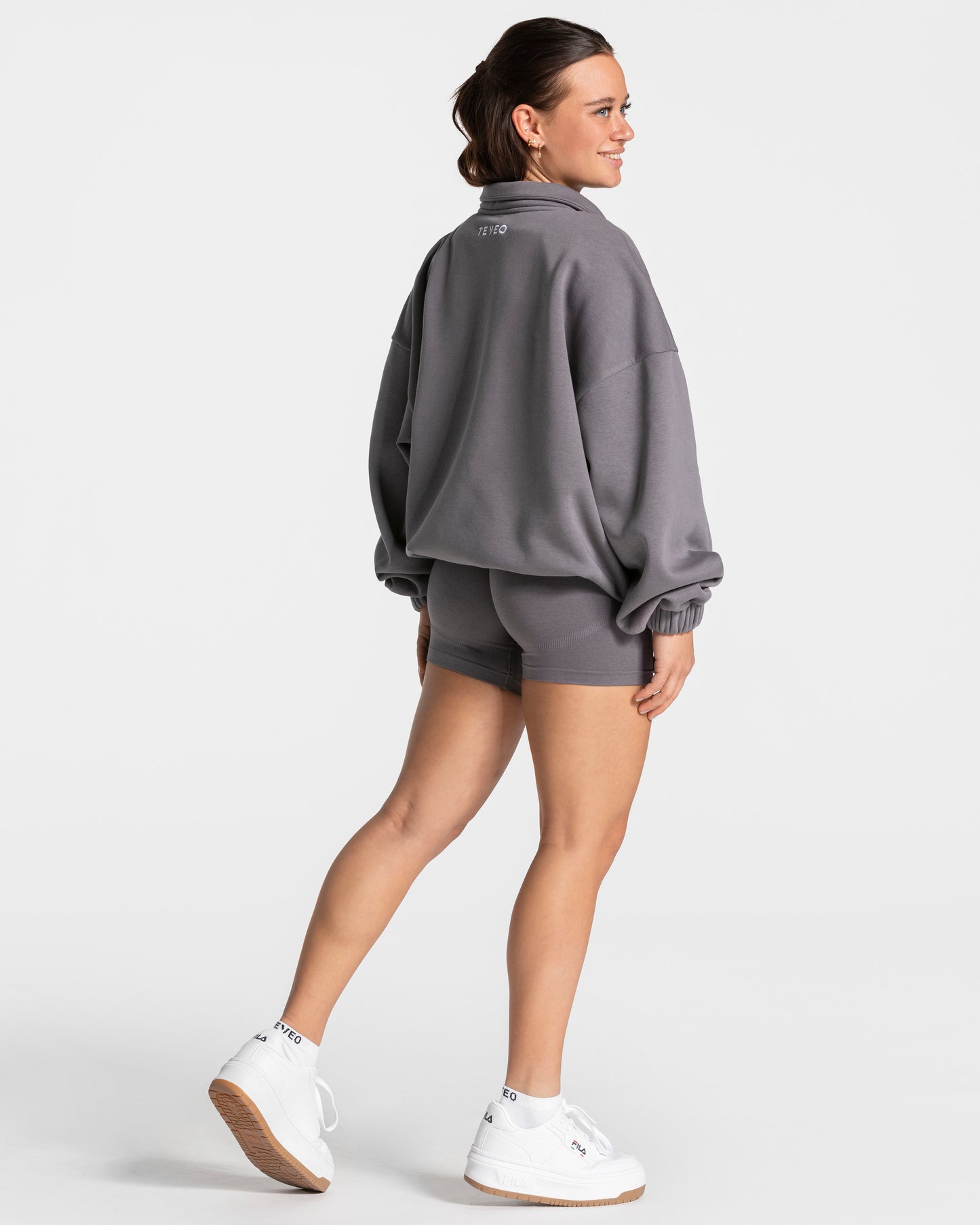 Sweat-shirt demi-zippé Femme « graphite »