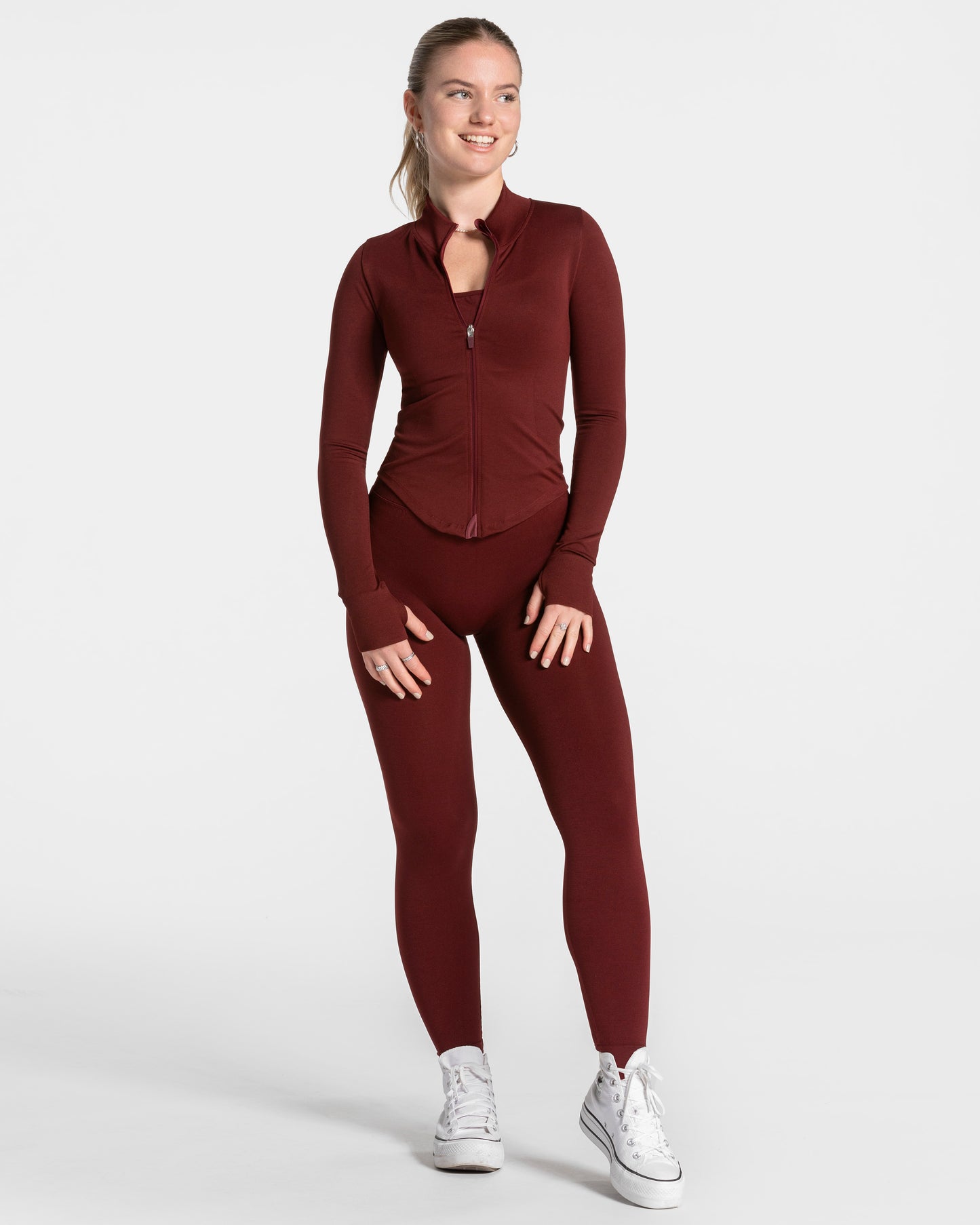 Femme Shaping Zip Jacket ‘Burgundy’